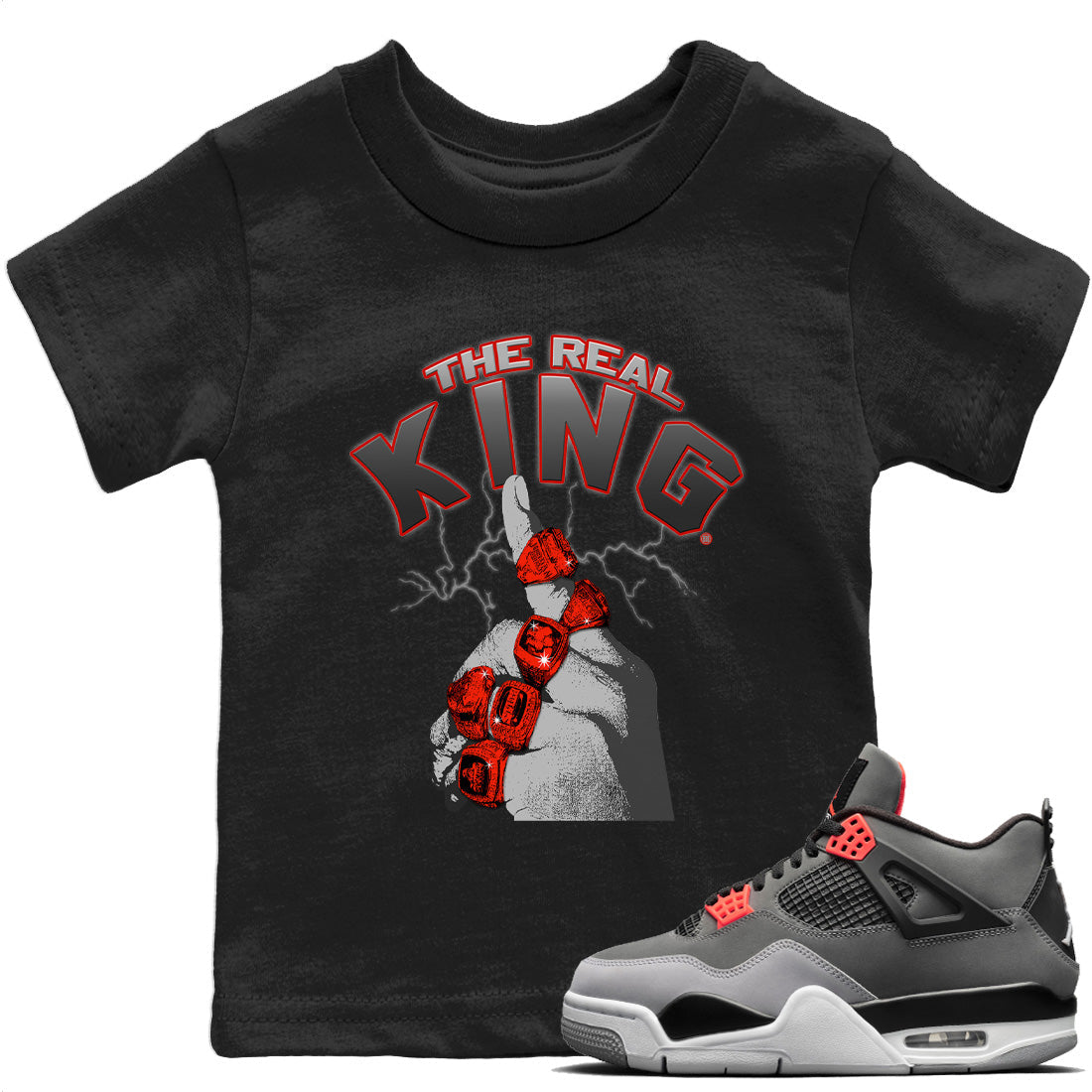 The Real King Kids Tops - Air Jordan 4 Infrared