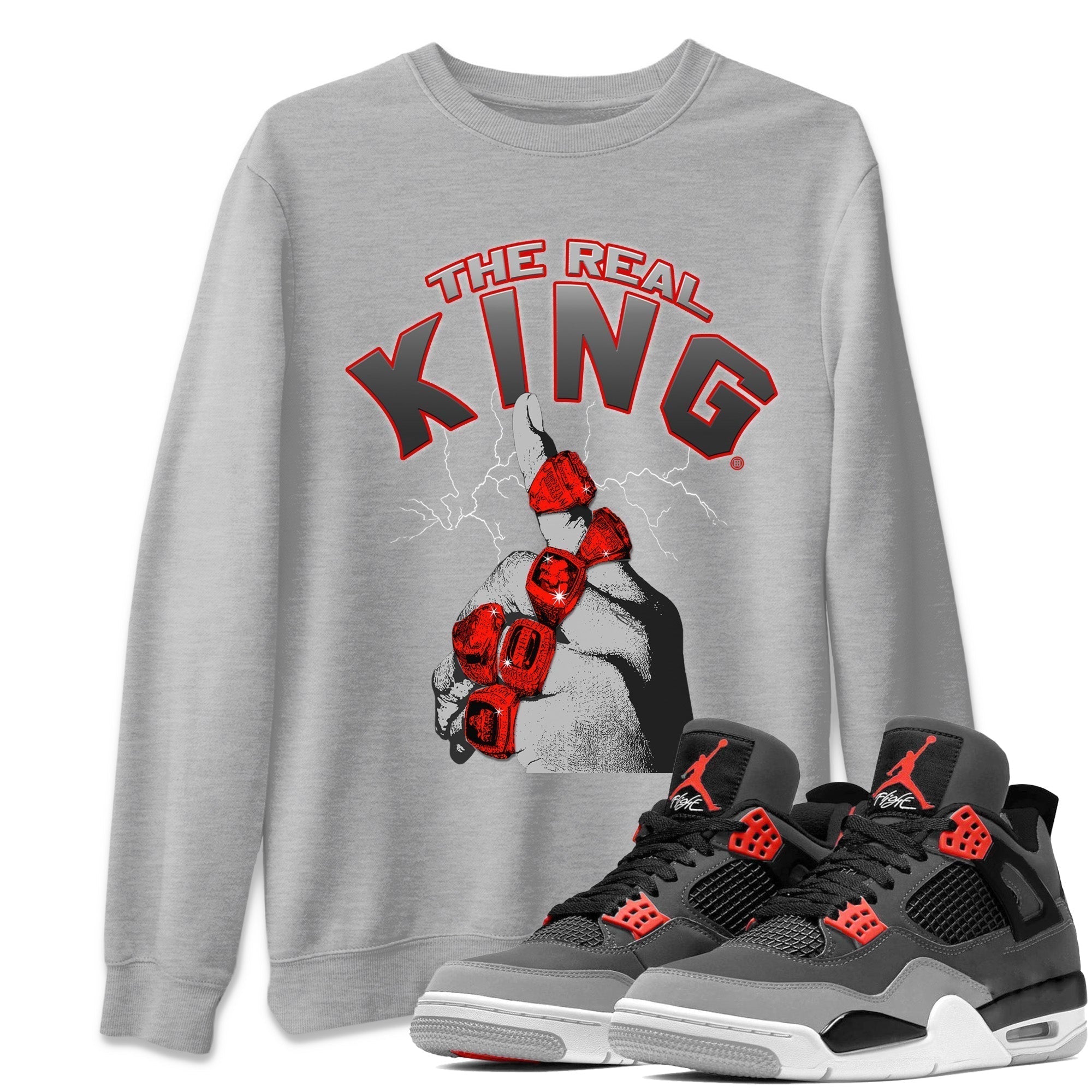 The Real King Unisex Tops - Air Jordan 4 Infrared