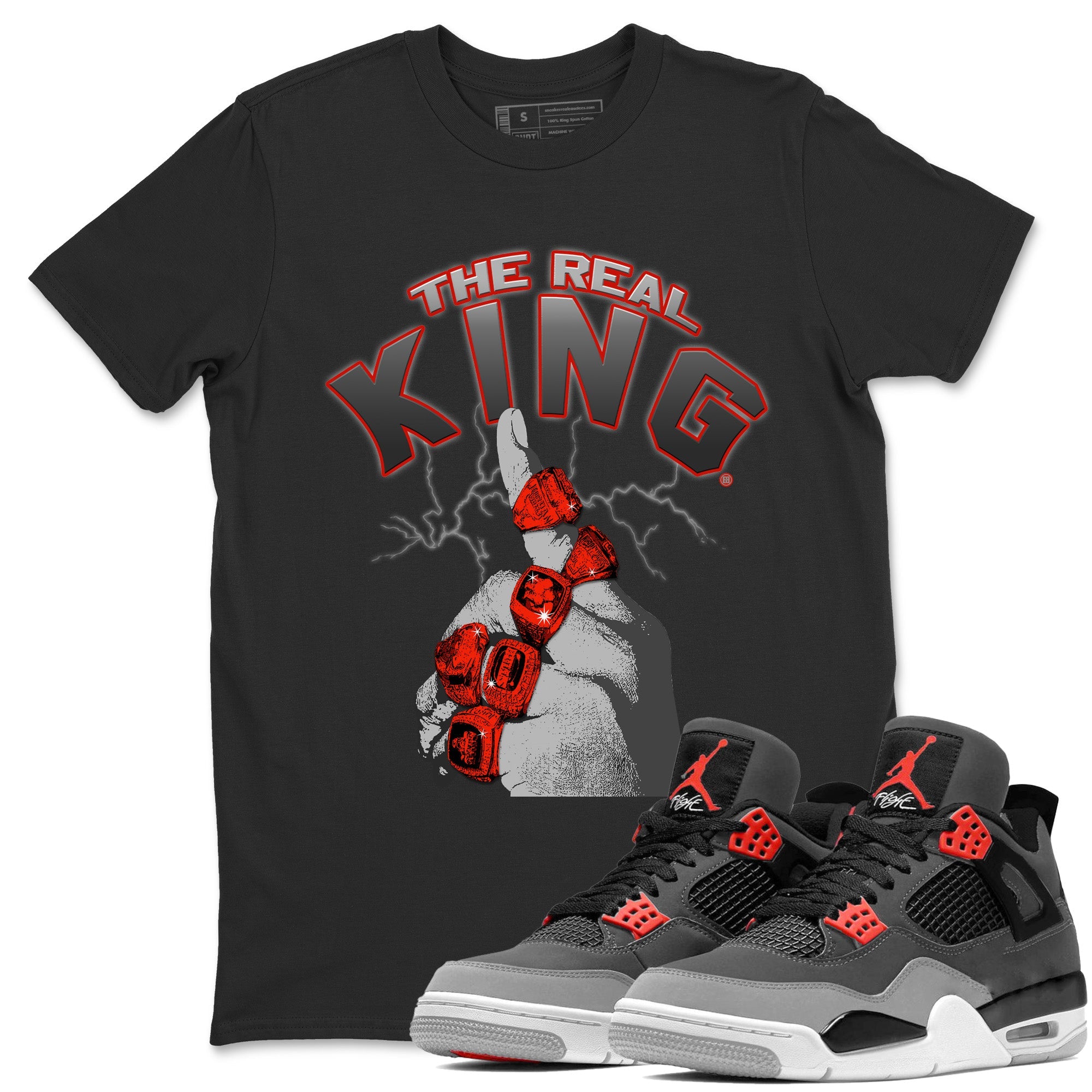 The Real King Unisex Tops - Air Jordan 4 Infrared