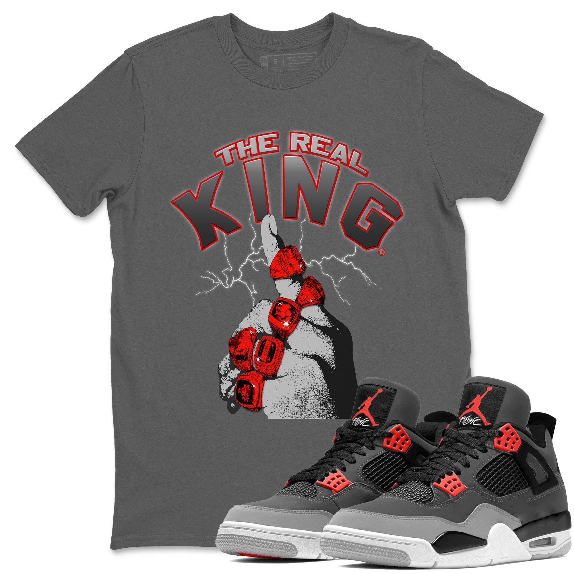 The Real King Unisex Tops - Air Jordan 4 Infrared