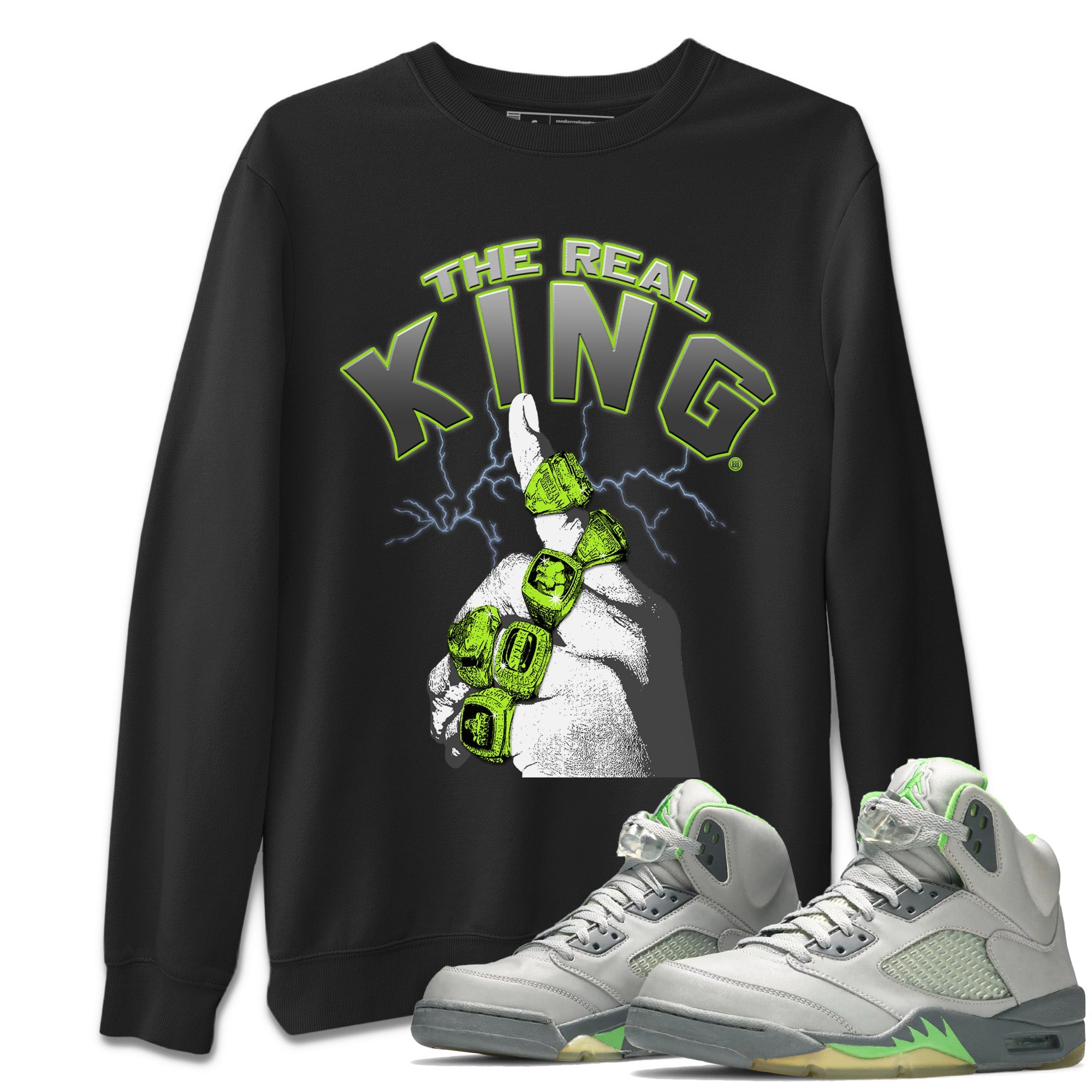 The Real King Unisex Tops - Air Jordan 5 Green Bean