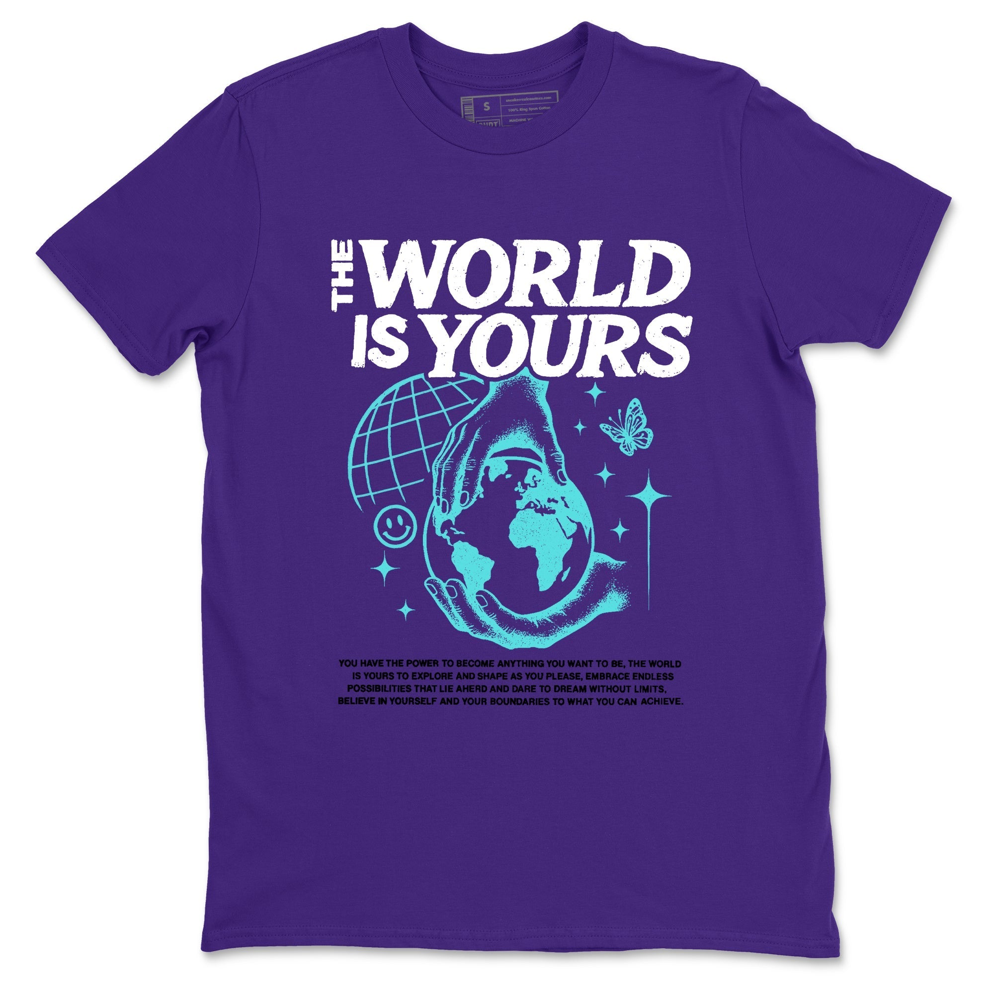 The World Is Yours snkmatch Tees - Air Jordan 5 Grape