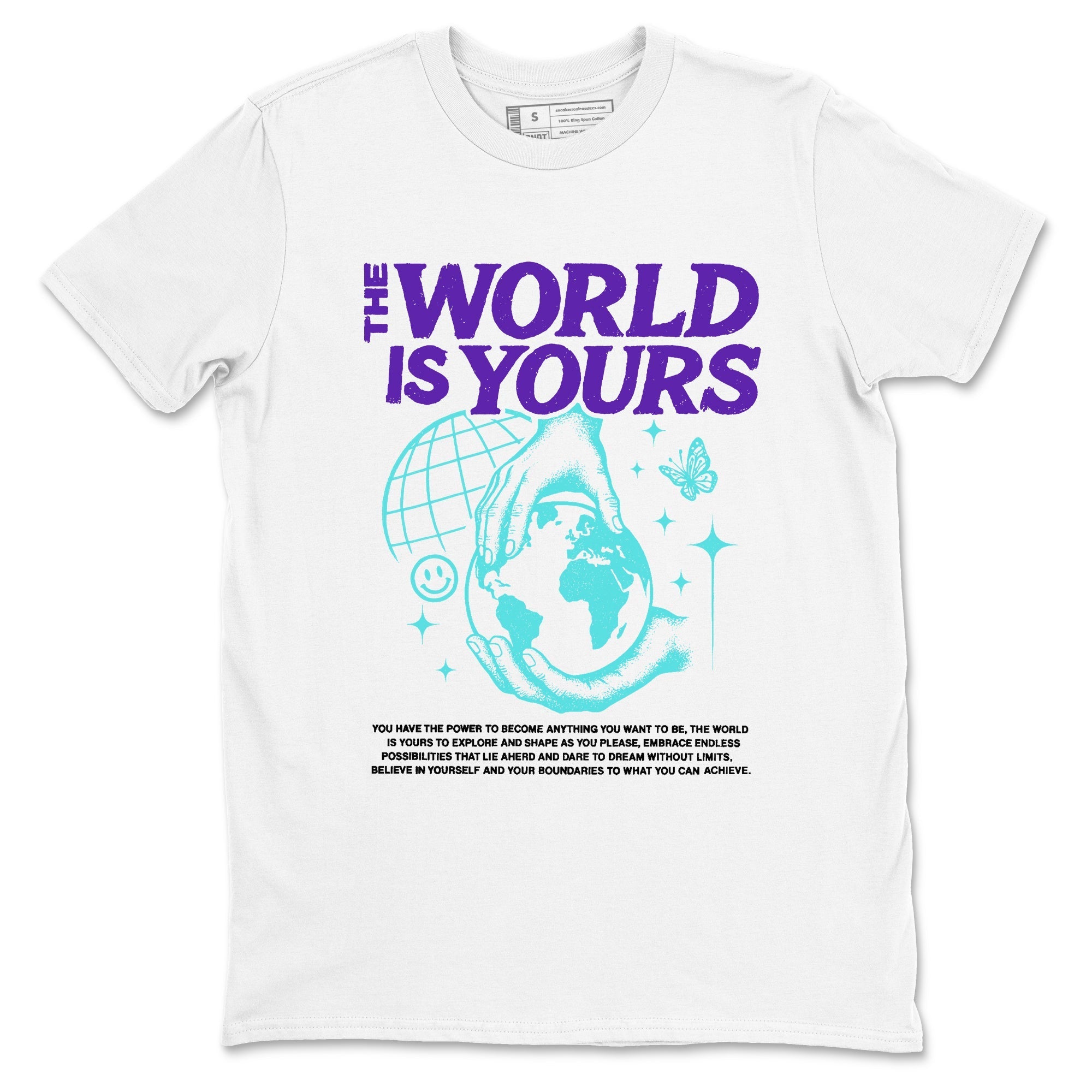 The World Is Yours snkmatch Tees - Air Jordan 5 Grape