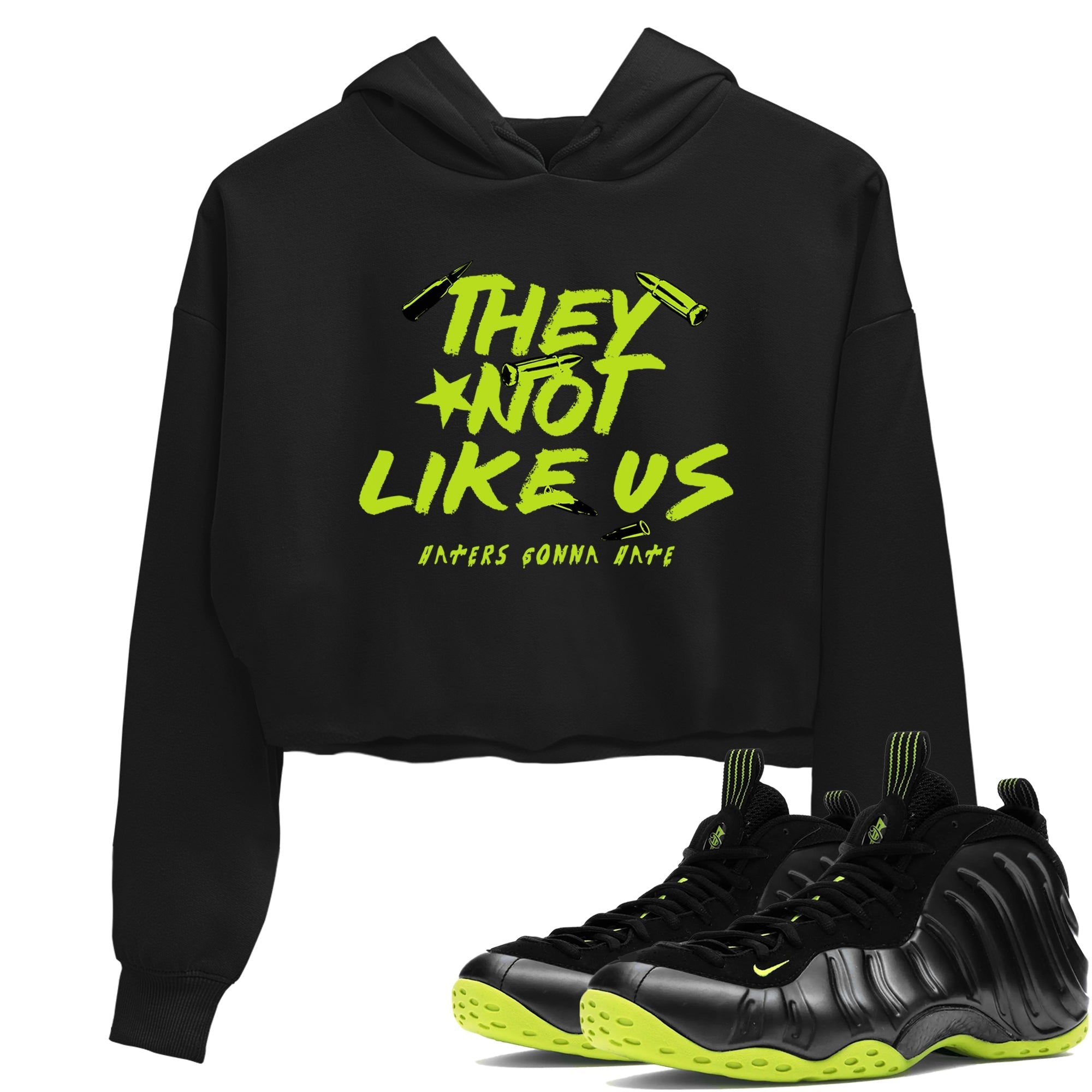 They Not Like Us snkmatch Women's Top - Air Foamposite One Black Volt