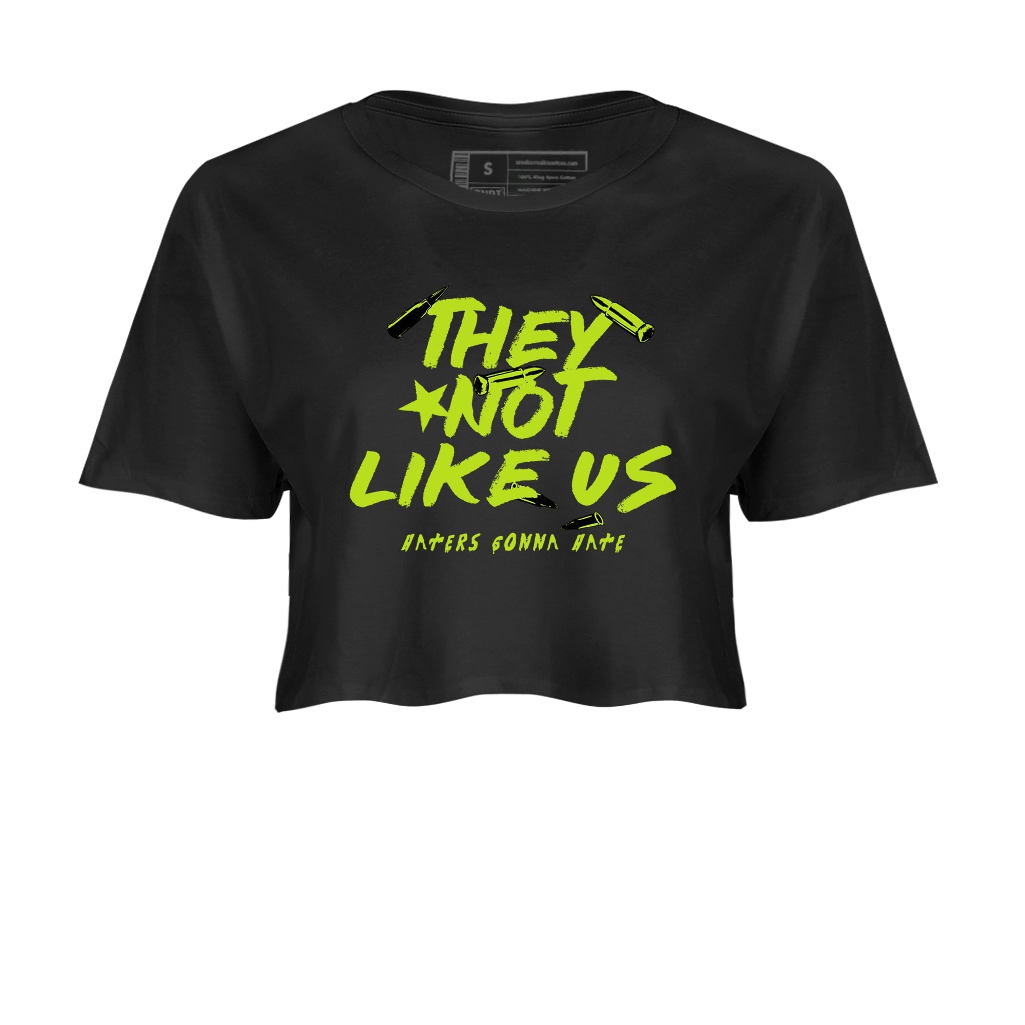 They Not Like Us snkmatch Women's Top - Air Foamposite One Black Volt