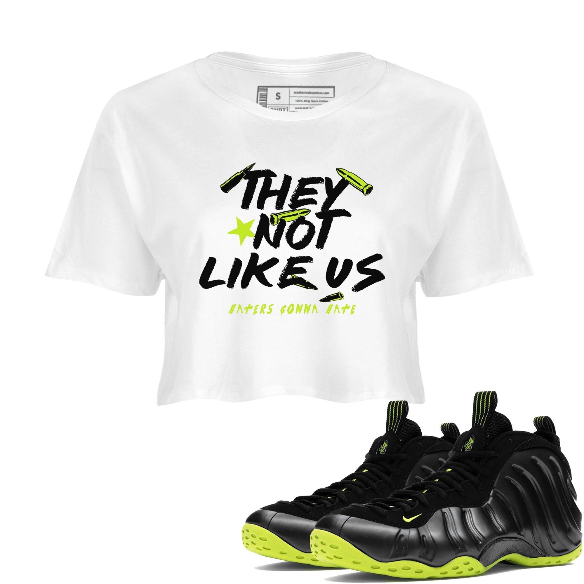 They Not Like Us snkmatch Women's Top - Air Foamposite One Black Volt