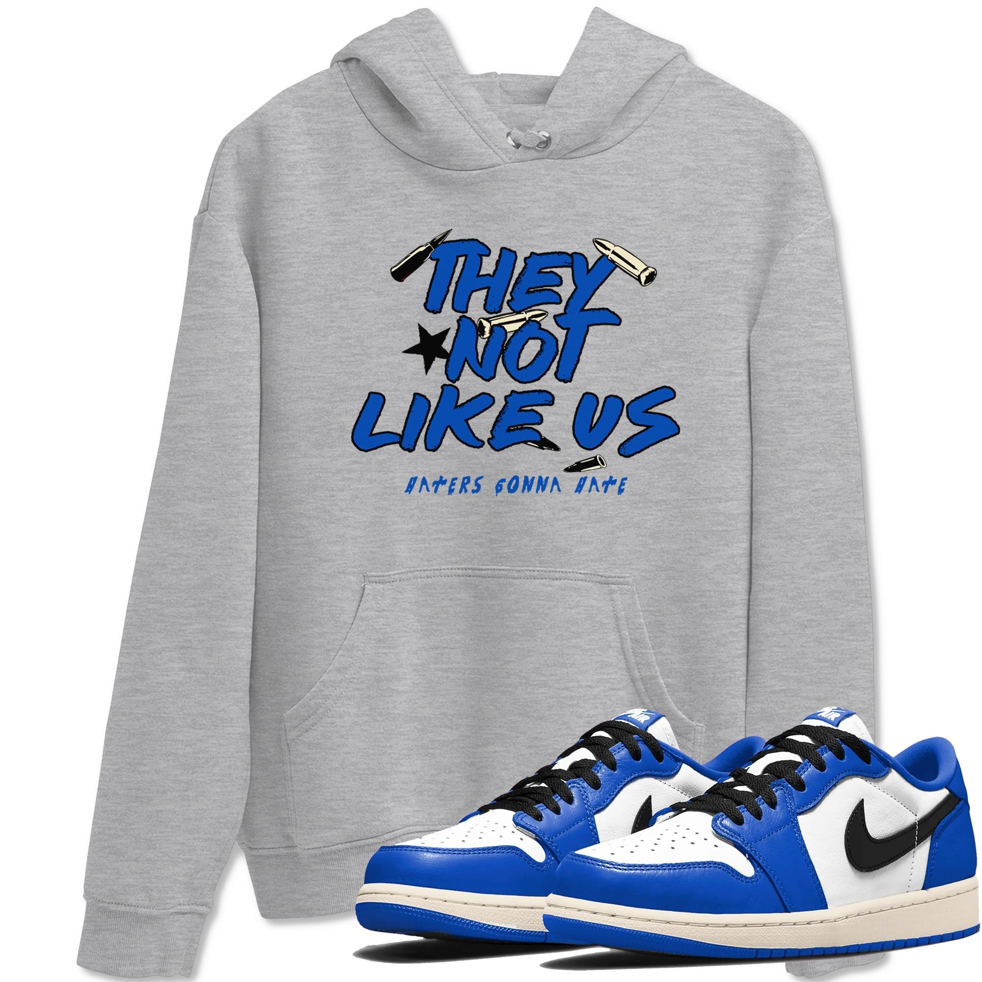 They Not Like Us snkmatch Tees - Air Jordan 1 Game Royal