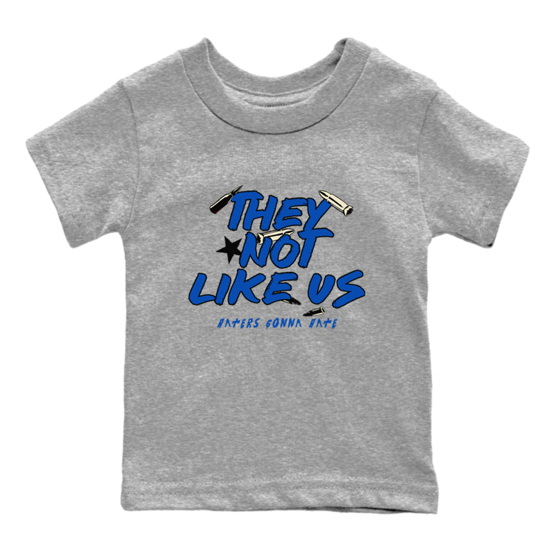 They Not Like Us snkmatch Tees Kids - Air Jordan 1 Game Royal