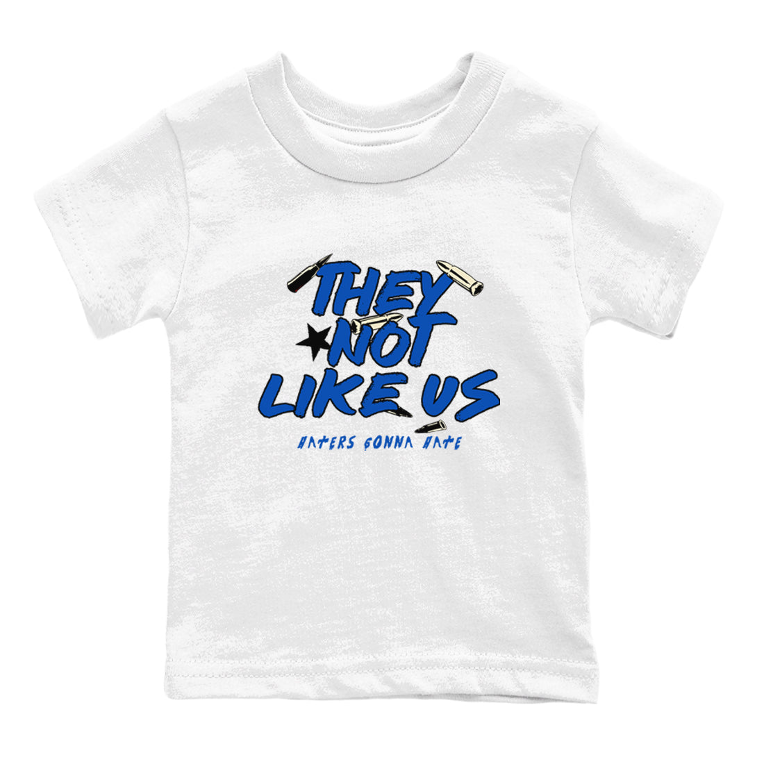They Not Like Us snkmatch Tees Kids - Air Jordan 1 Game Royal