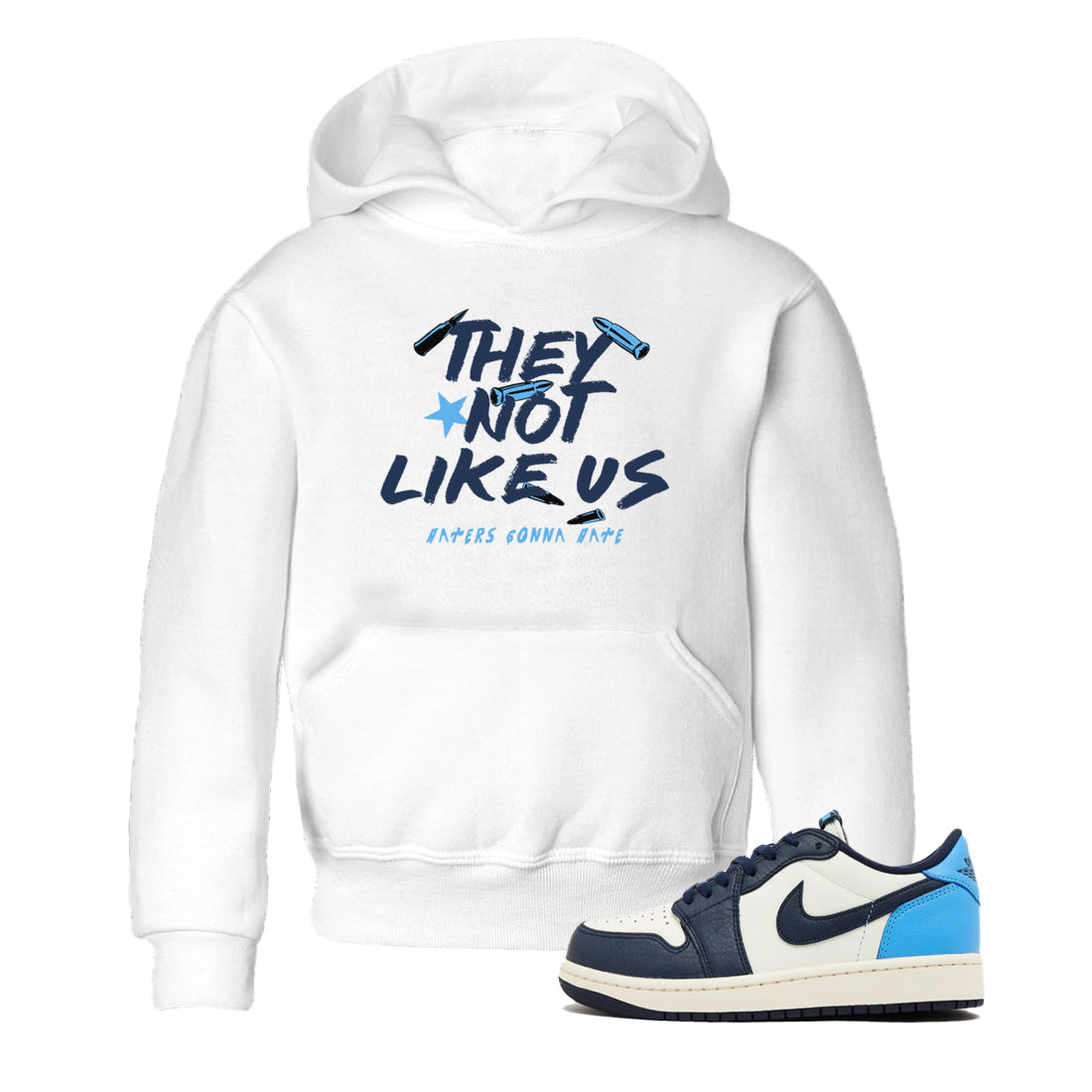 They Not Like Us snkmatch Tees Kids - Air Jordan 1 Obsidian