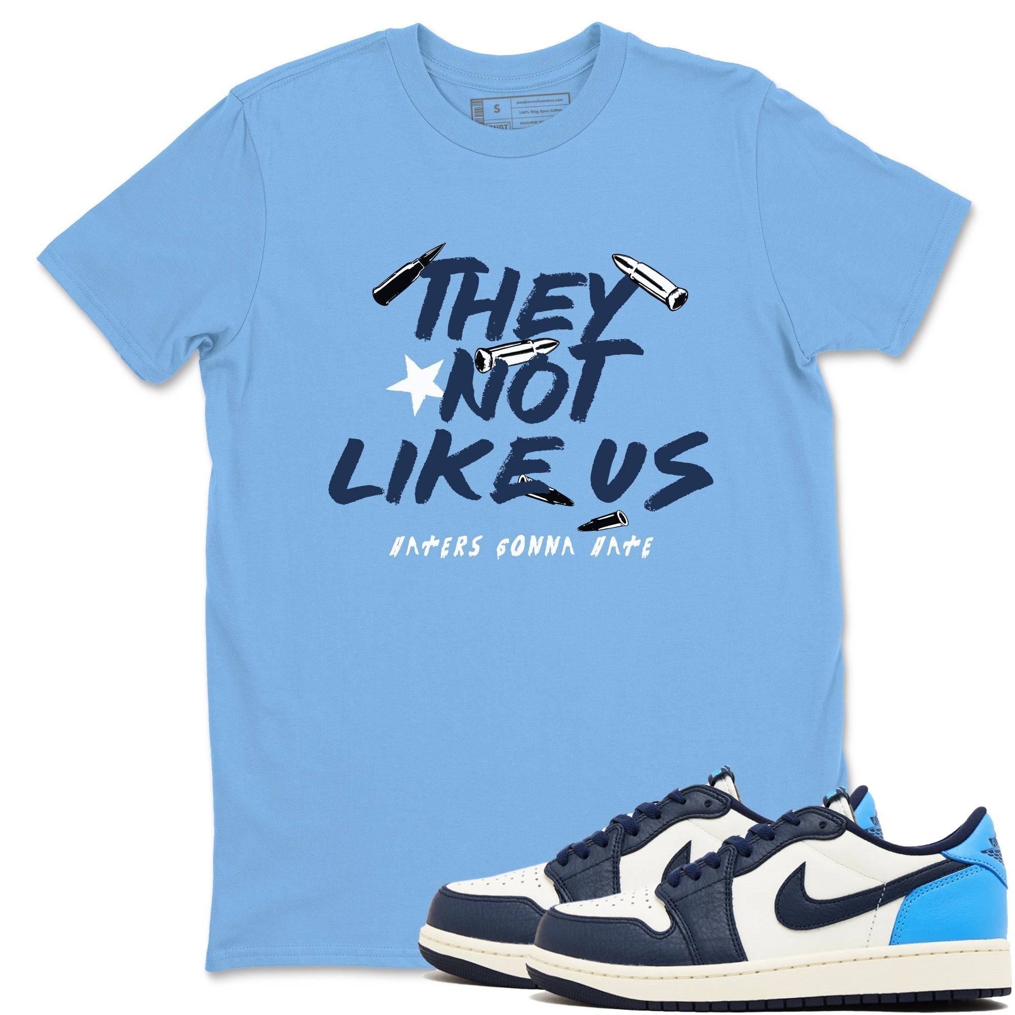 They Not Like Us snkmatch Tees - Air Jordan 1 Obsidian