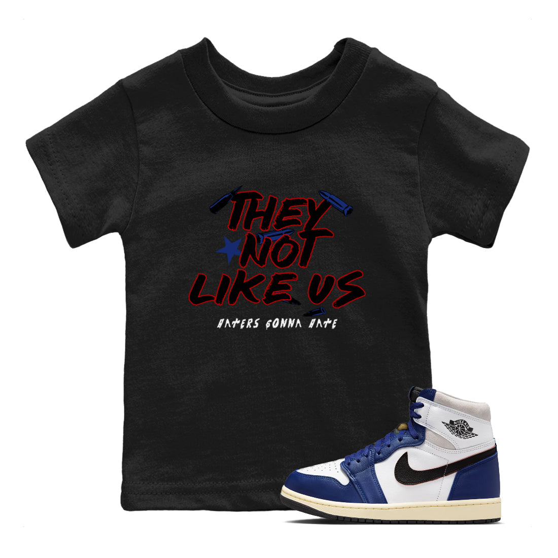 They Not Like Us snkmatch Tees Kids - Air Jordan 1 Rare Air