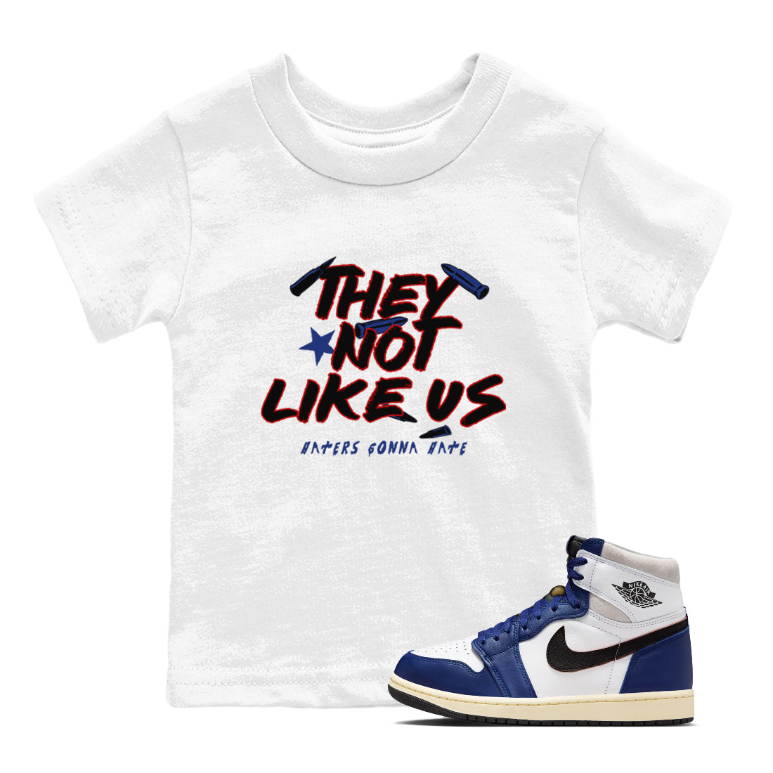 They Not Like Us snkmatch Tees Kids - Air Jordan 1 Rare Air