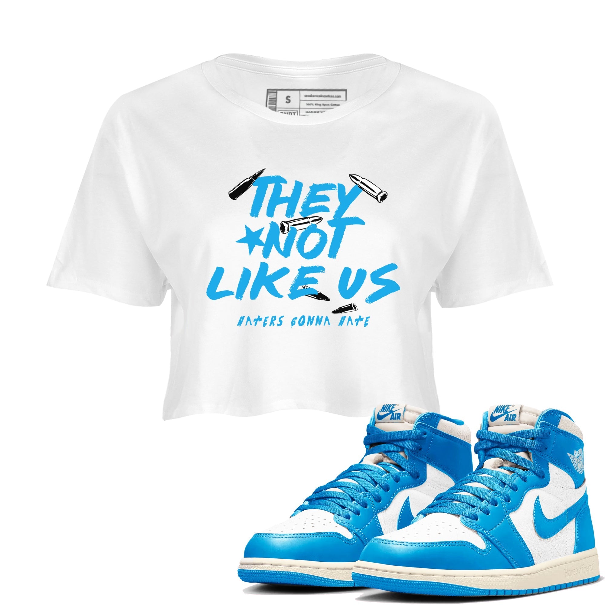They Not Like Us snkmatch Women's Top - Air Jordan 1 UNC Reimagined