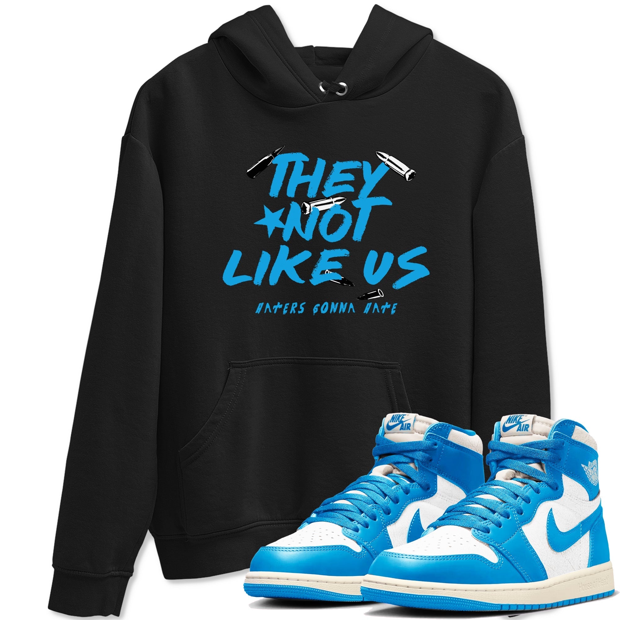 They Not Like Us snkmatch Tees - Air Jordan 1 UNC Reimagined