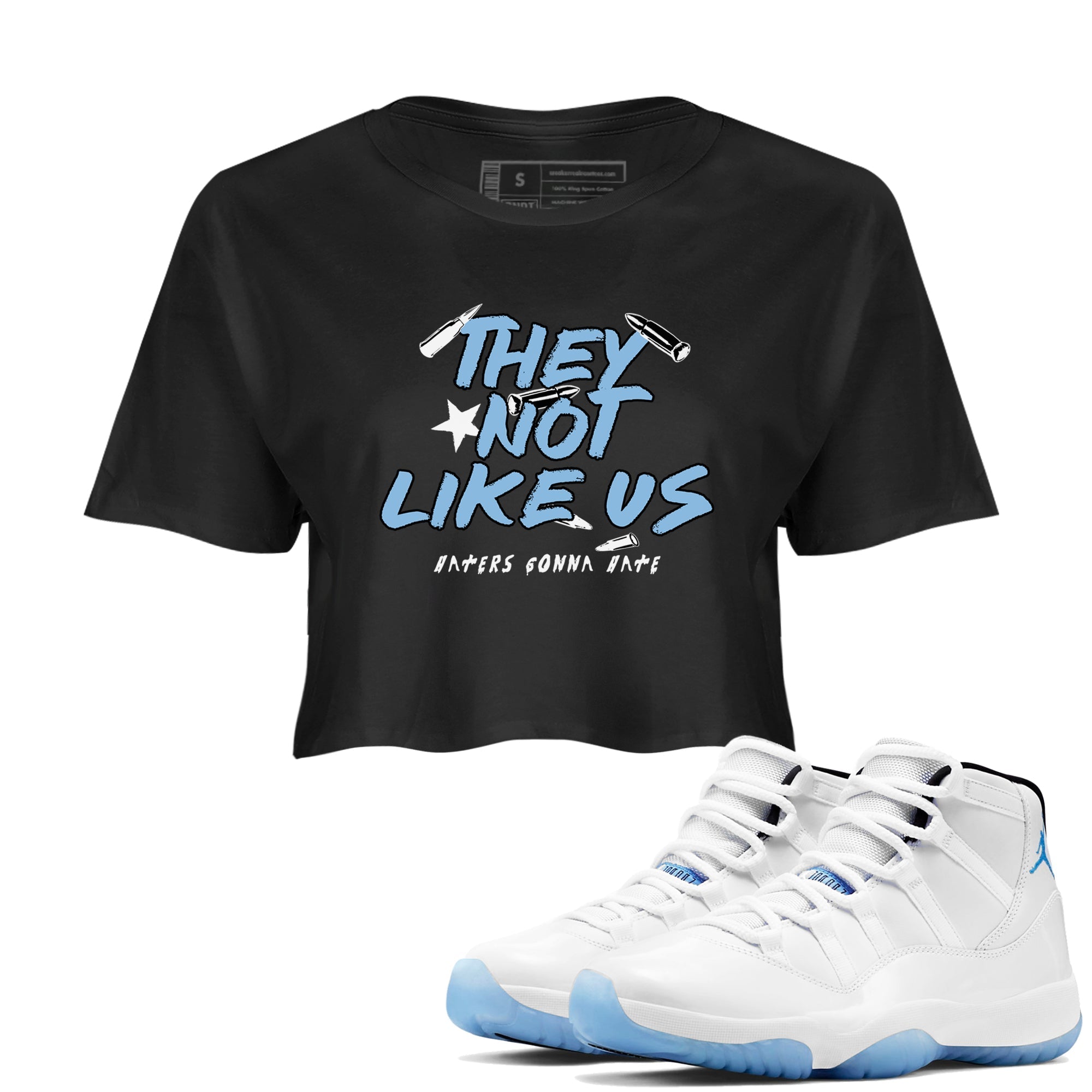 They Not Like Us snkmatch Women's Top - Air Jordan 11 Legend Blue