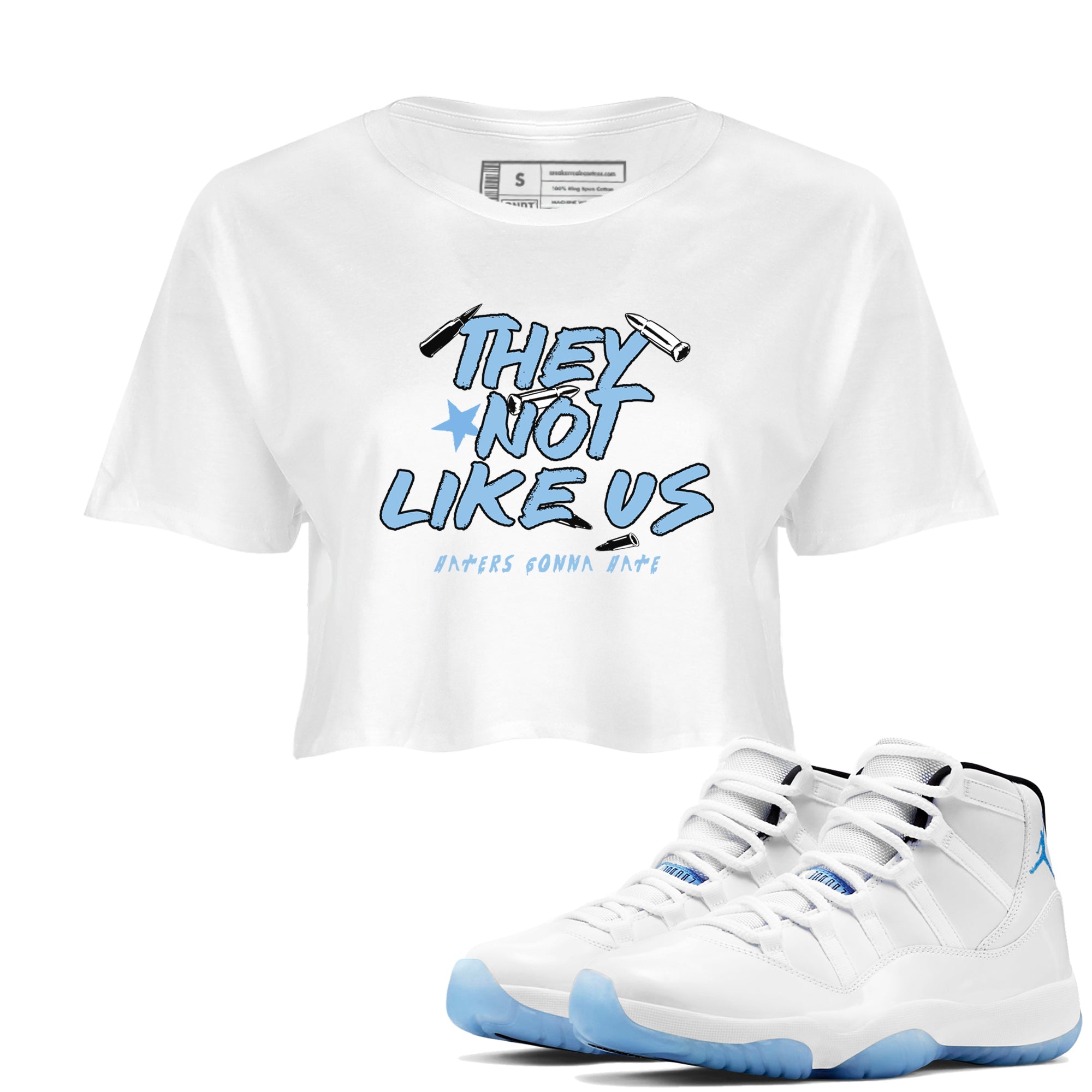 They Not Like Us snkmatch Women's Top - Air Jordan 11 Legend Blue