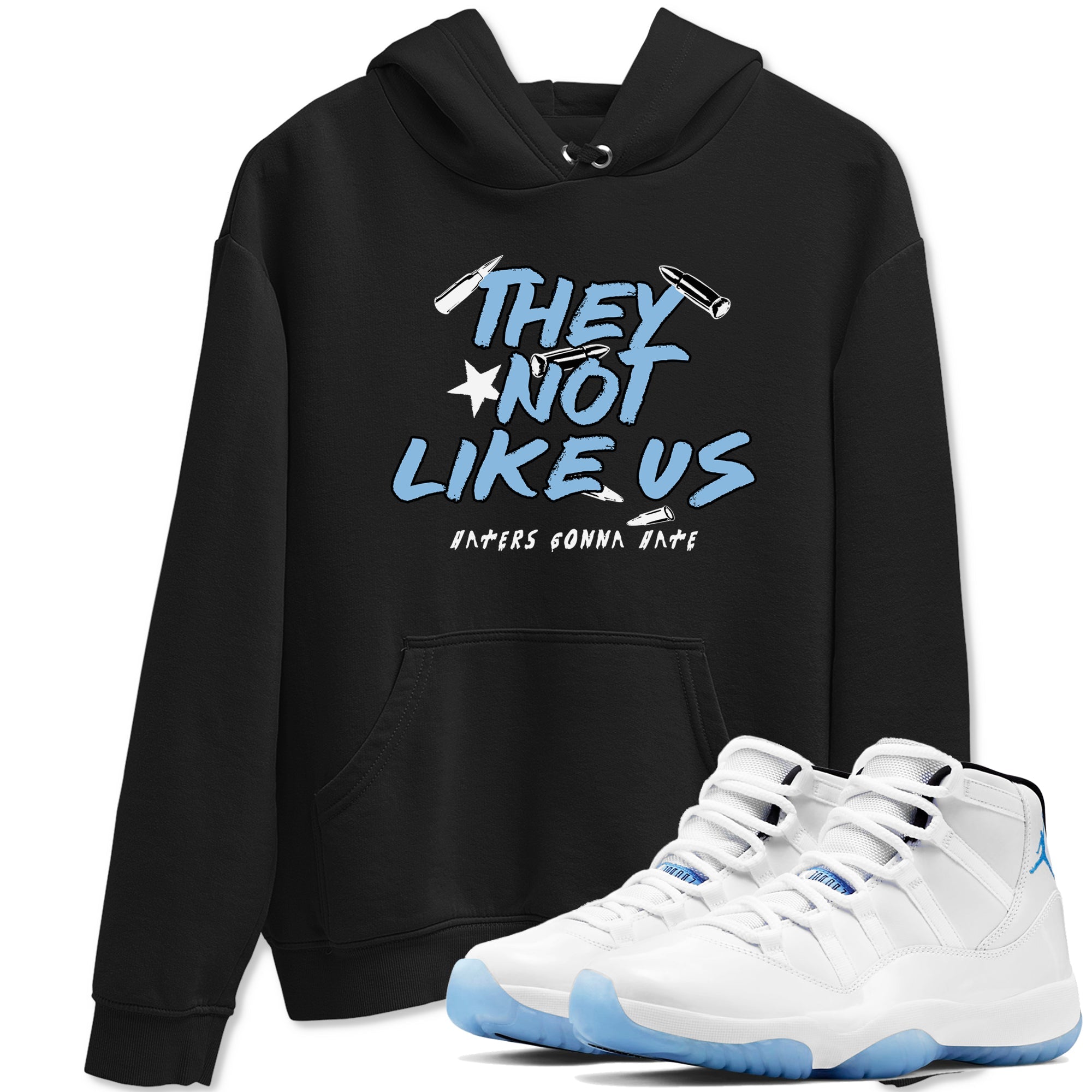 They Not Like Us snkmatch Tees - Air Jordan 11 Legend Blue