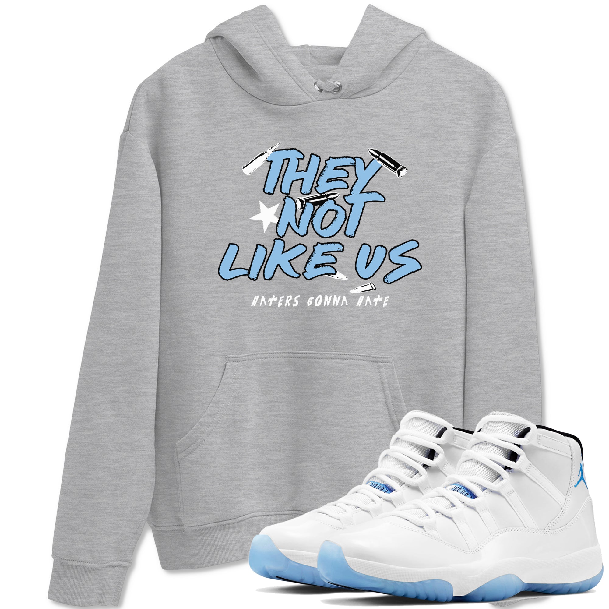 They Not Like Us snkmatch Tees - Air Jordan 11 Legend Blue