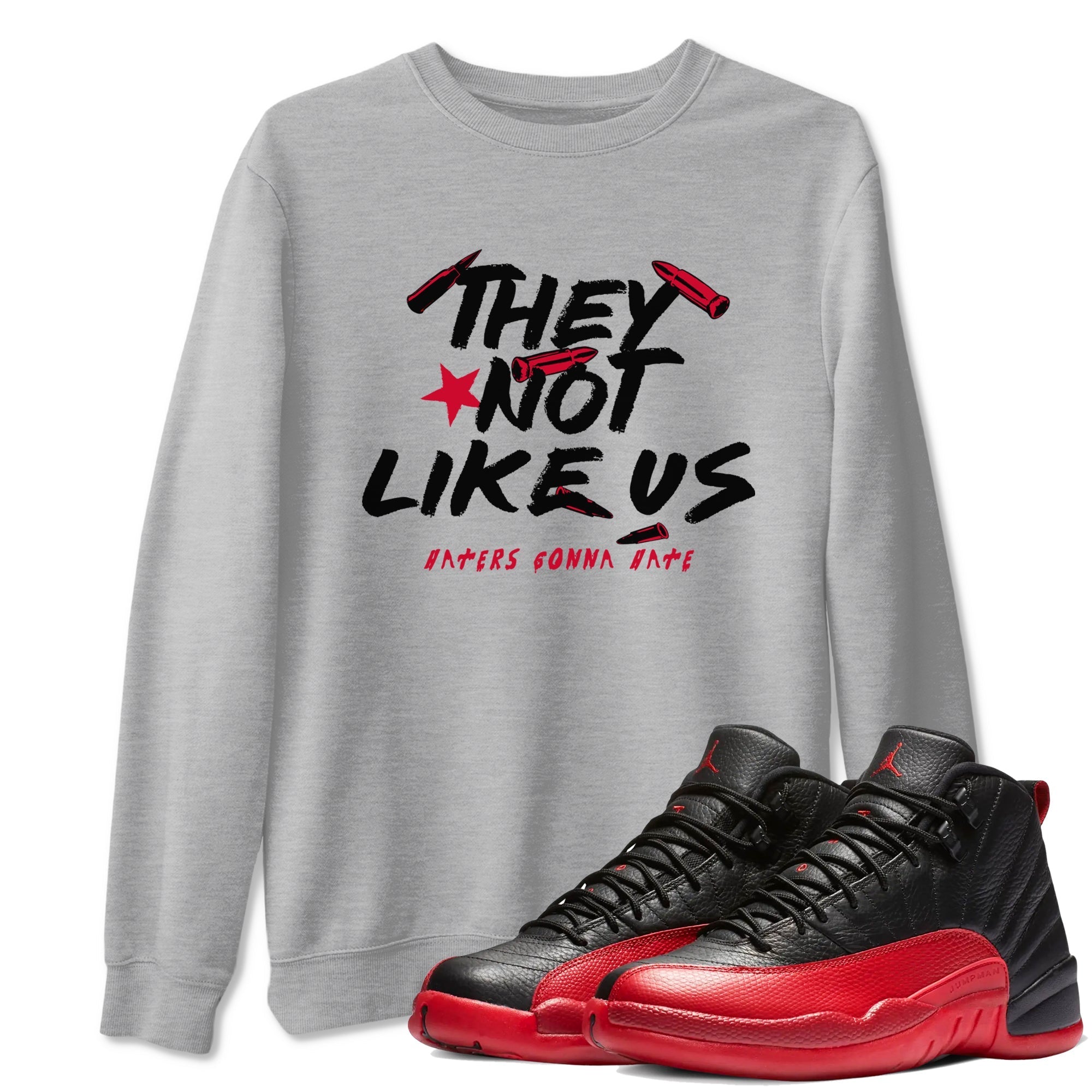 They Not Like Us snkmatch Tees - Air Jordan 12 Flu Game