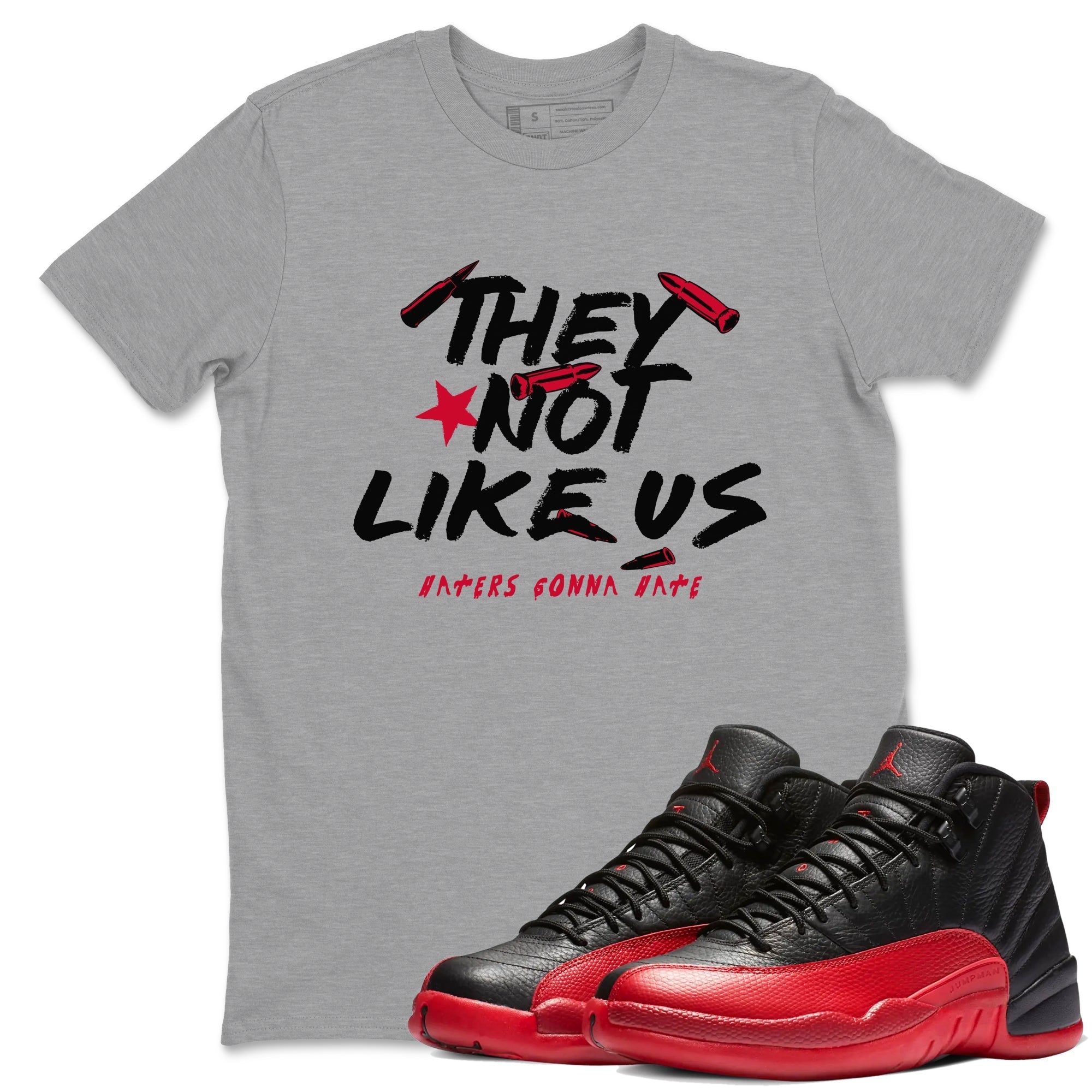 They Not Like Us snkmatch Tees - Air Jordan 12 Flu Game