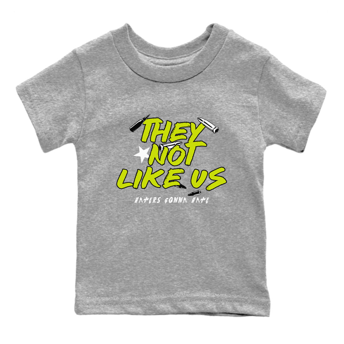 They Not Like Us snkmatch Tees Kids - Air Jordan 13 Bright Cactus