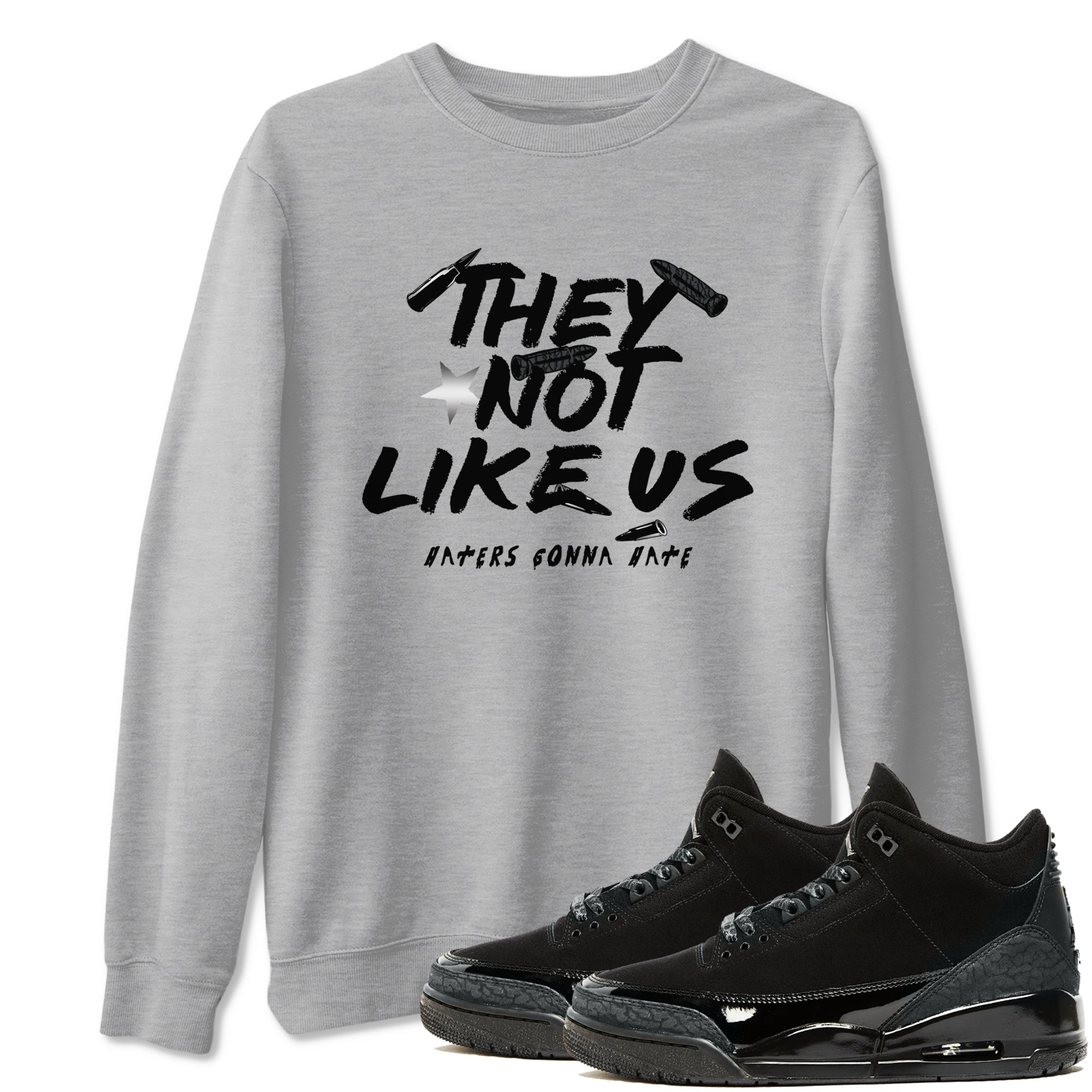 They Not Like Us snkmatch Tees - Air Jordan 3 Black Cat