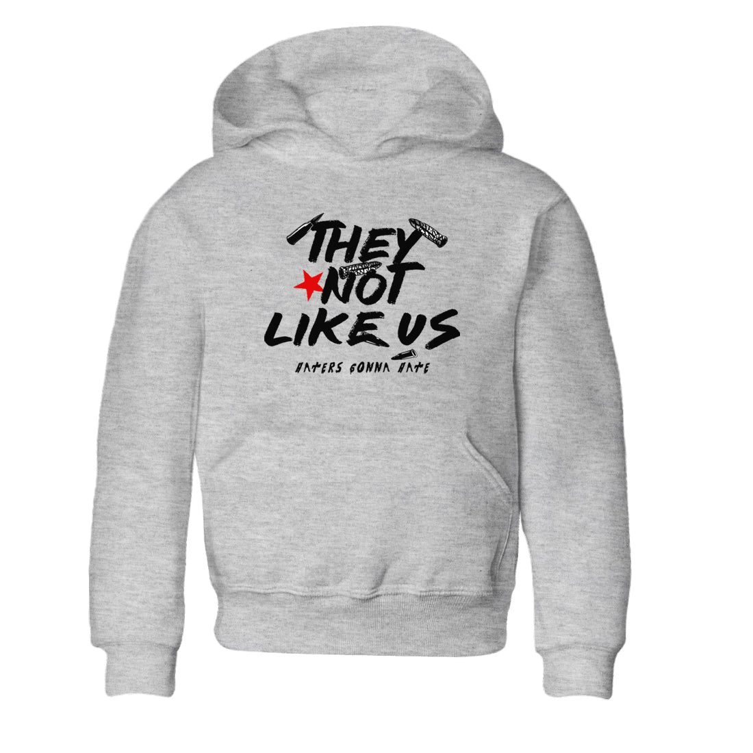 They Not Like Us snkmatch Tees Kids - Air Jordan 3 Black Cement
