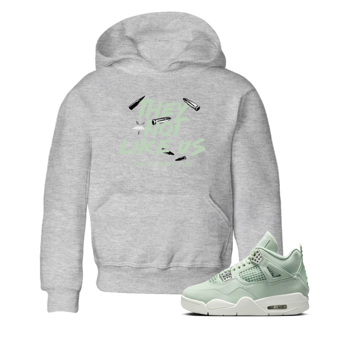 They Not Like Us snkmatch Tees Kids - Air Jordan 4 Abundance