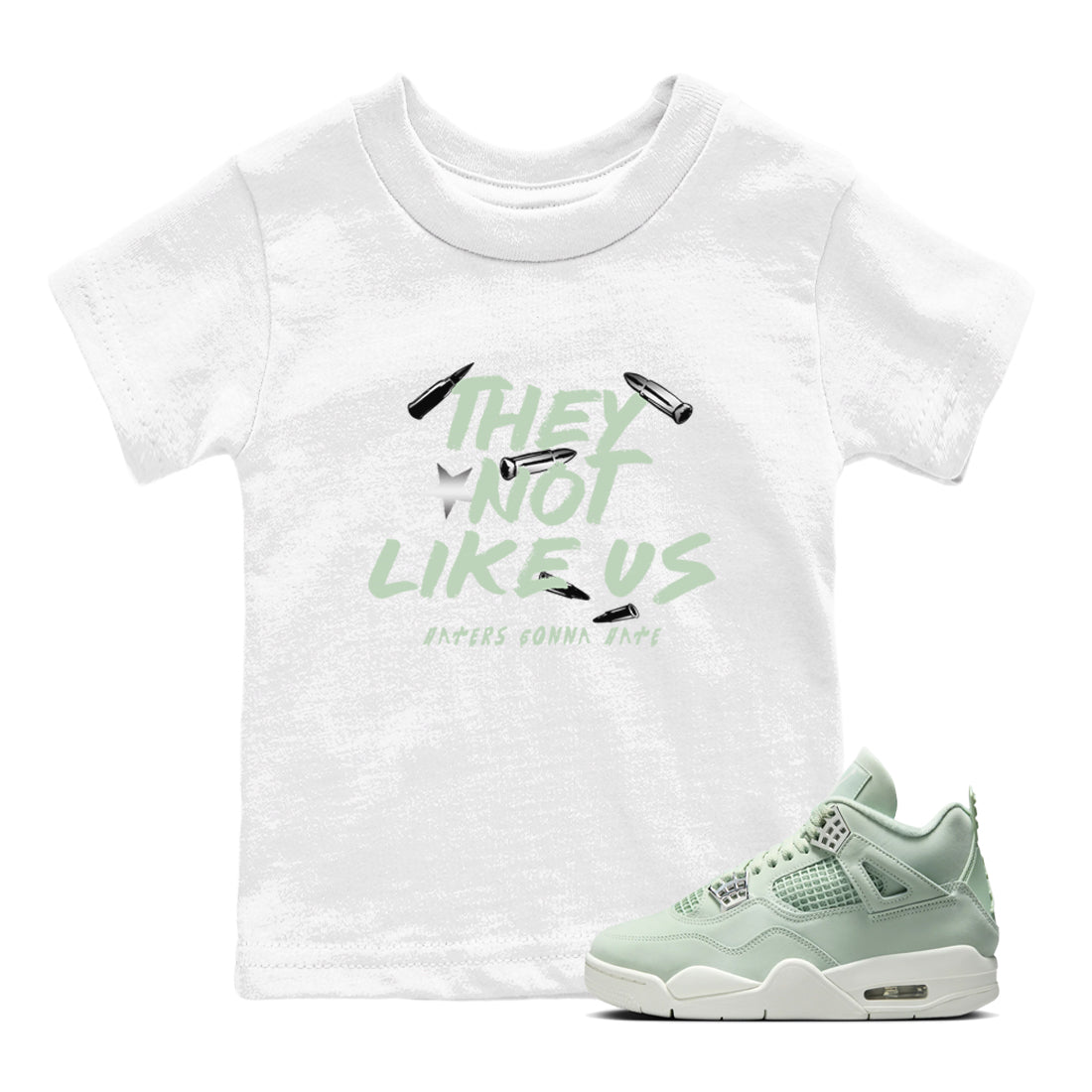 They Not Like Us snkmatch Tees Kids - Air Jordan 4 Abundance
