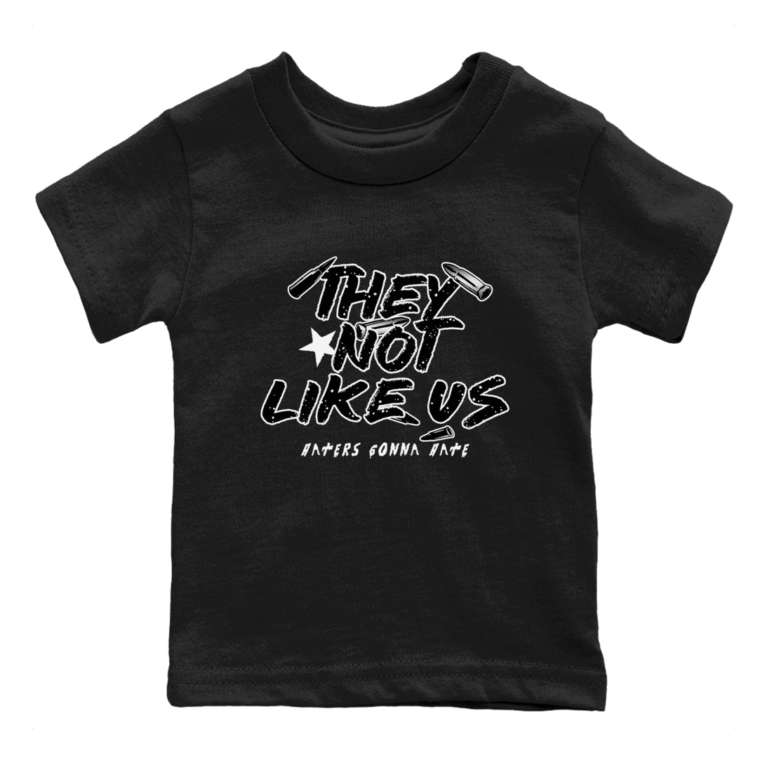 They Not Like Us snkmatch Tees Kids - Air Jordan 4 Fear