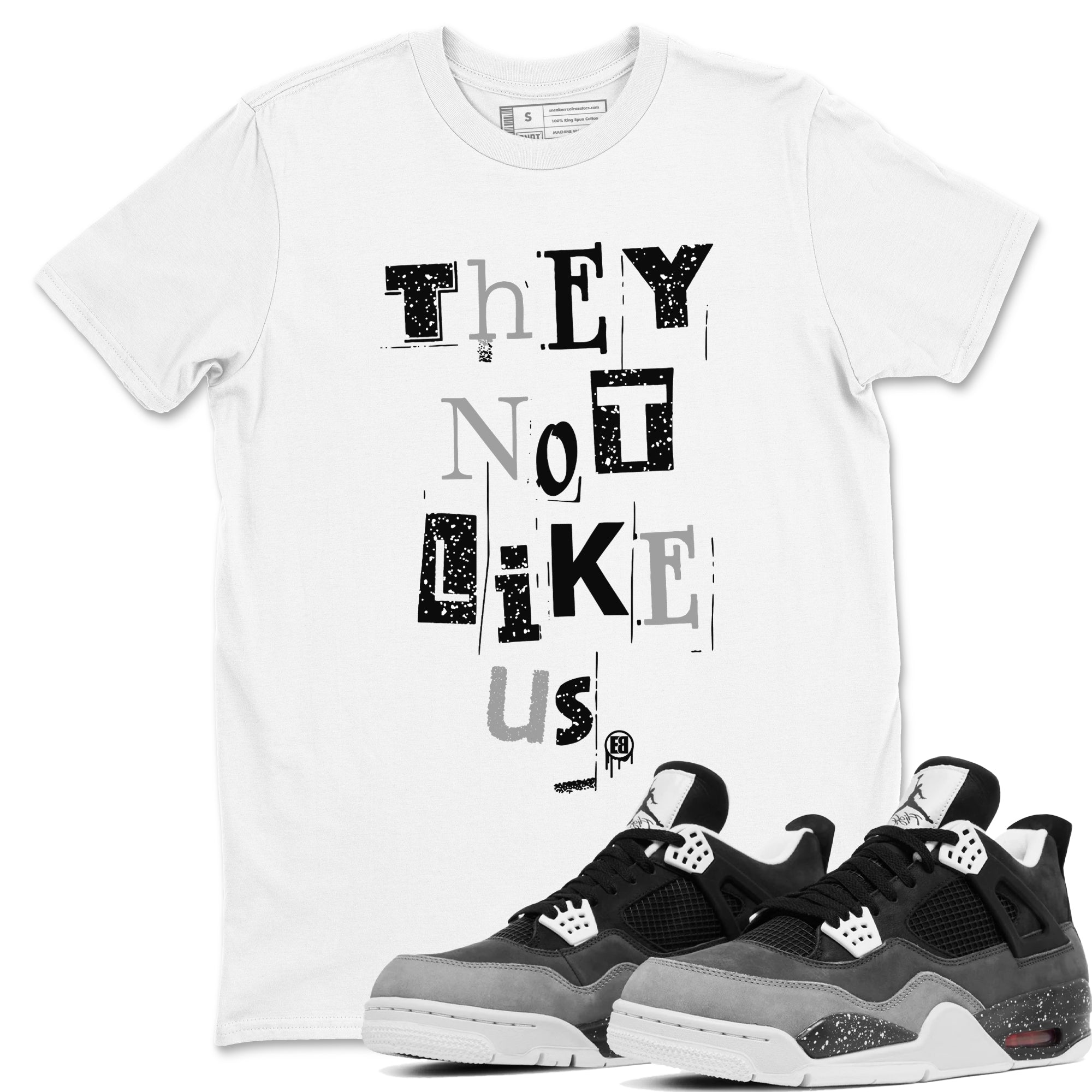 Vintage They Not Like Us snkmatch Tees - Air Jordan 4 Fear