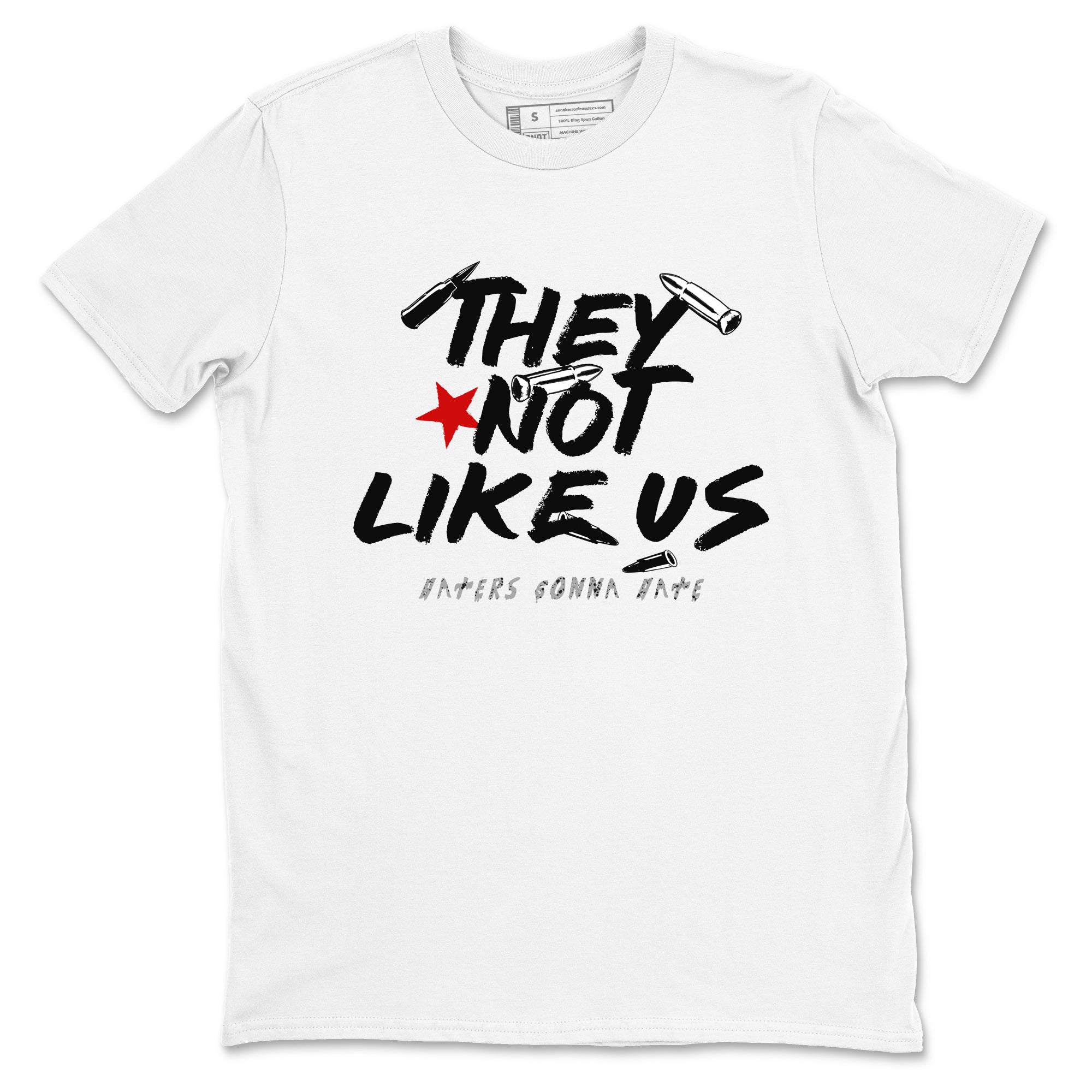 They Not Like Us snkmatch Tees - Air Jordan 4 White Cement