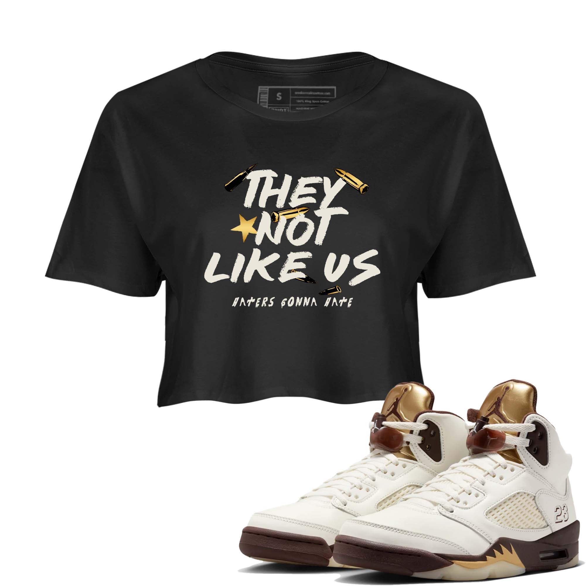 They Not Like Us snkmatch Women's Top - Air Jordan 5 Golden Ticket