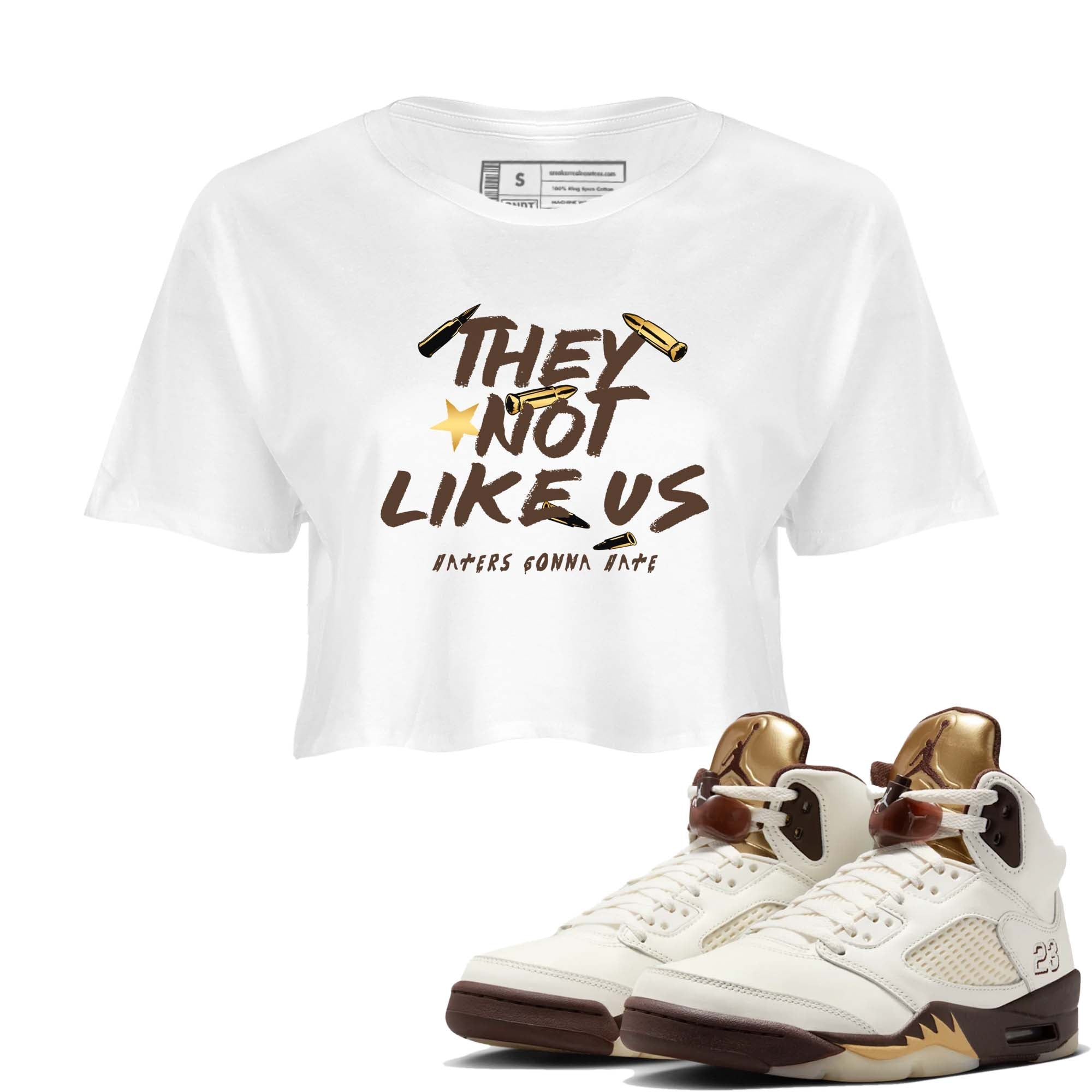 They Not Like Us snkmatch Women's Top - Air Jordan 5 Golden Ticket