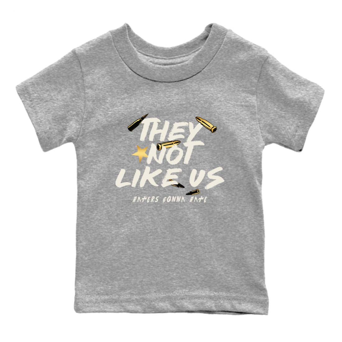 They Not Like Us snkmatch Tees Kids - Air Jordan 5 Golden Ticket