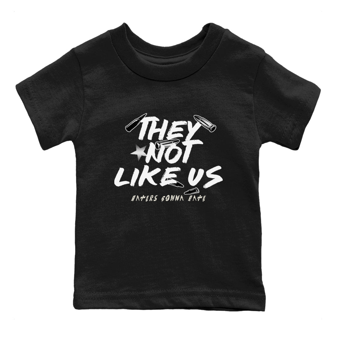 They Not Like Us snkmatch Tees Kids - Air Jordan 5 White Black