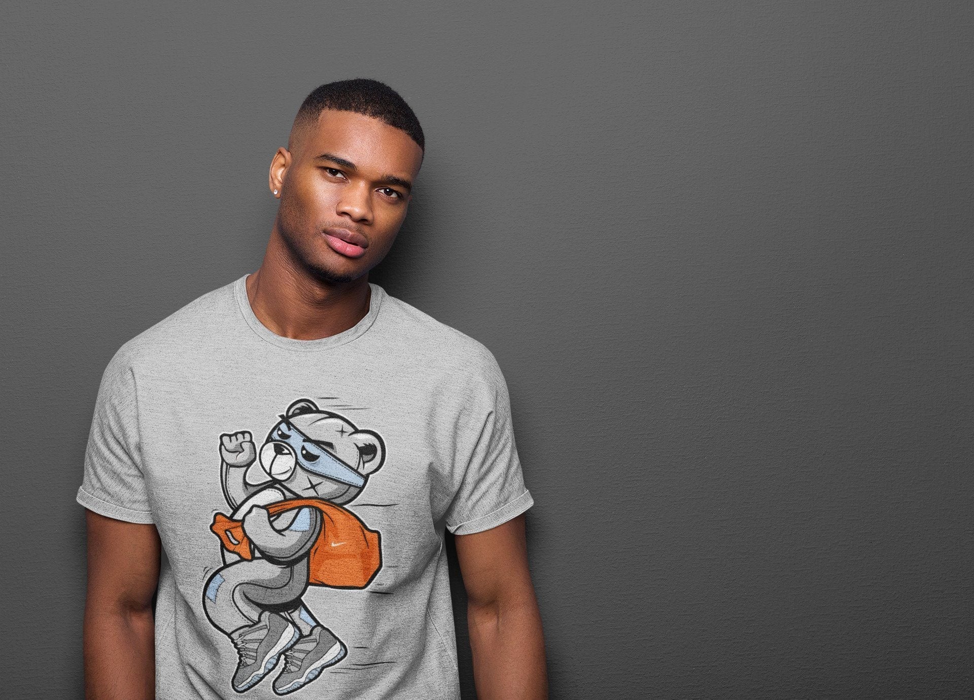Thief Bear Unisex Tops - Air Jordan 11 Cool Grey
