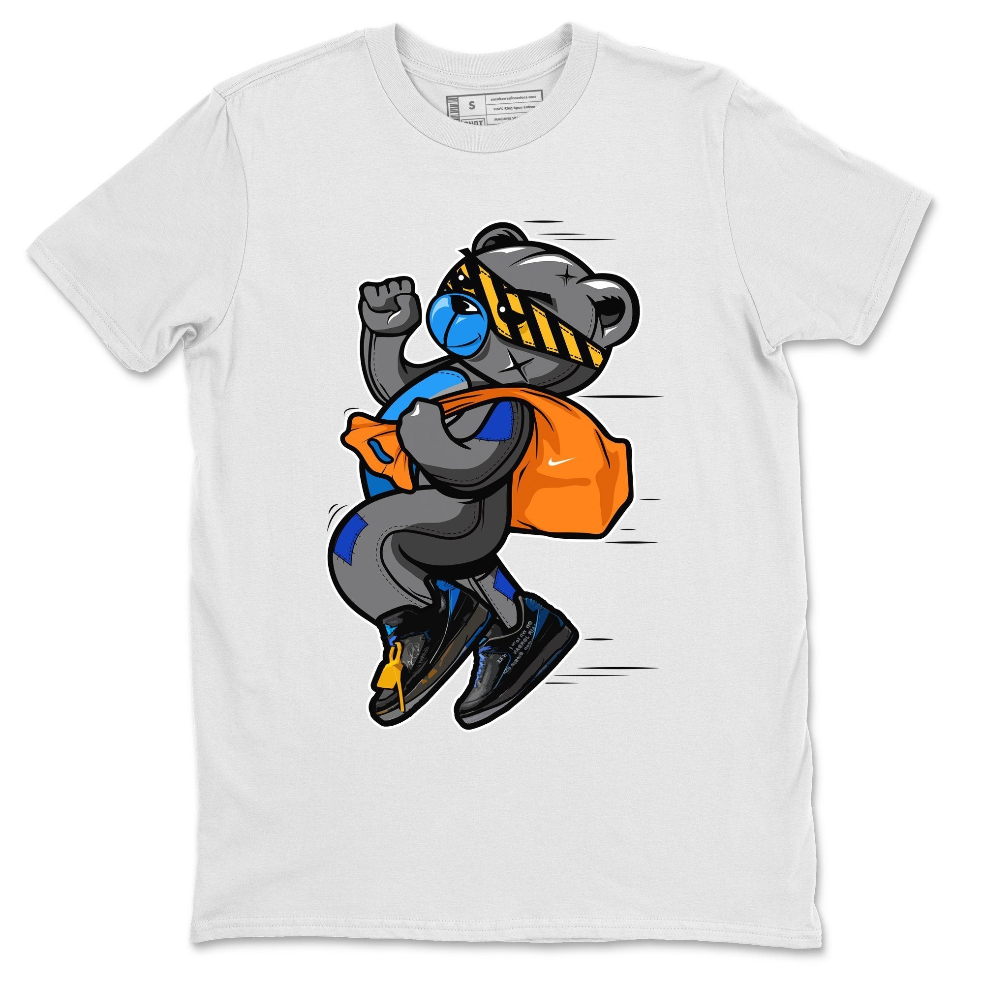 Thief Bear Unisex Tops - Air Jordan 2 OFF-WHITE Black Blue