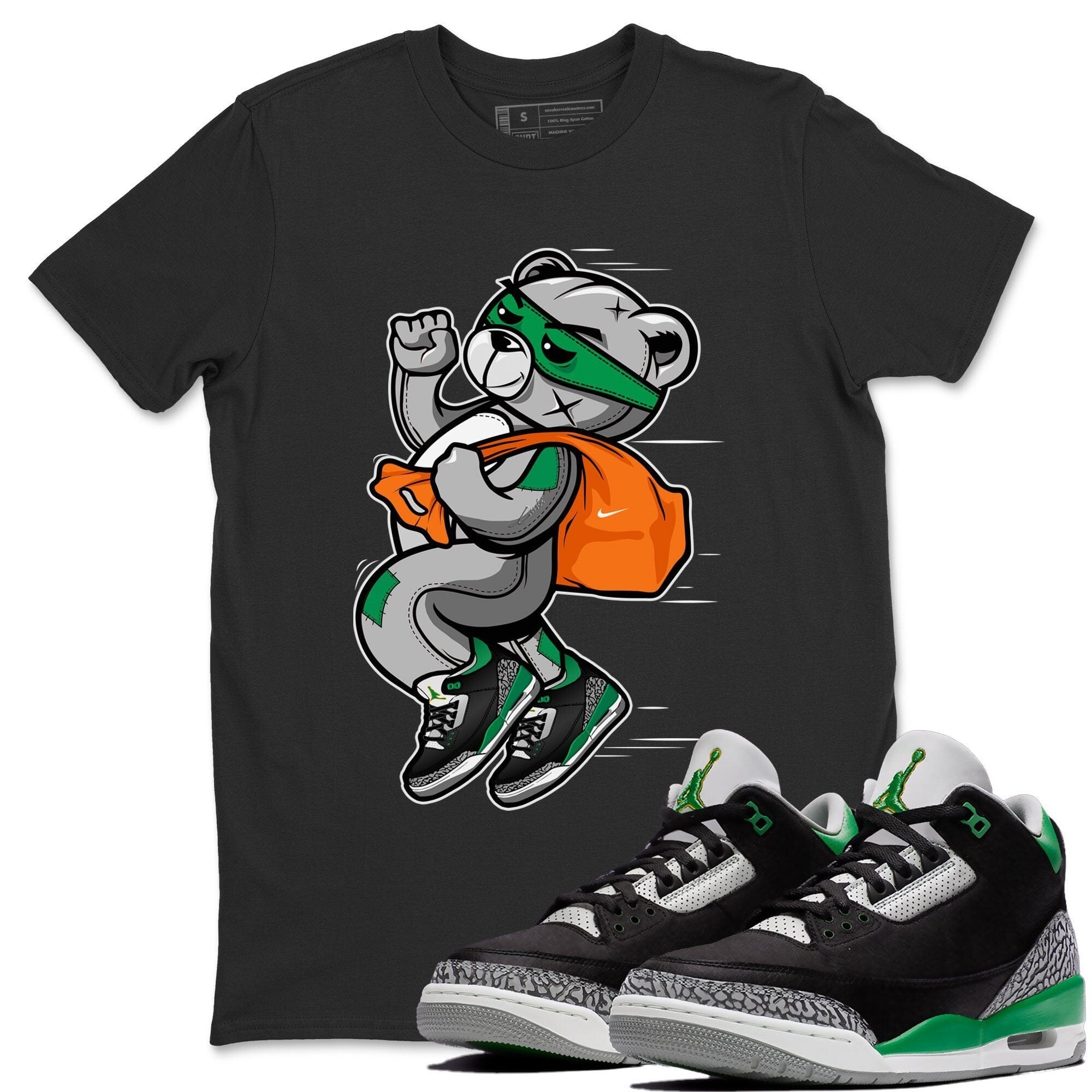 Thief Bear Unisex Tops - Air Jordan 3 Pine Green