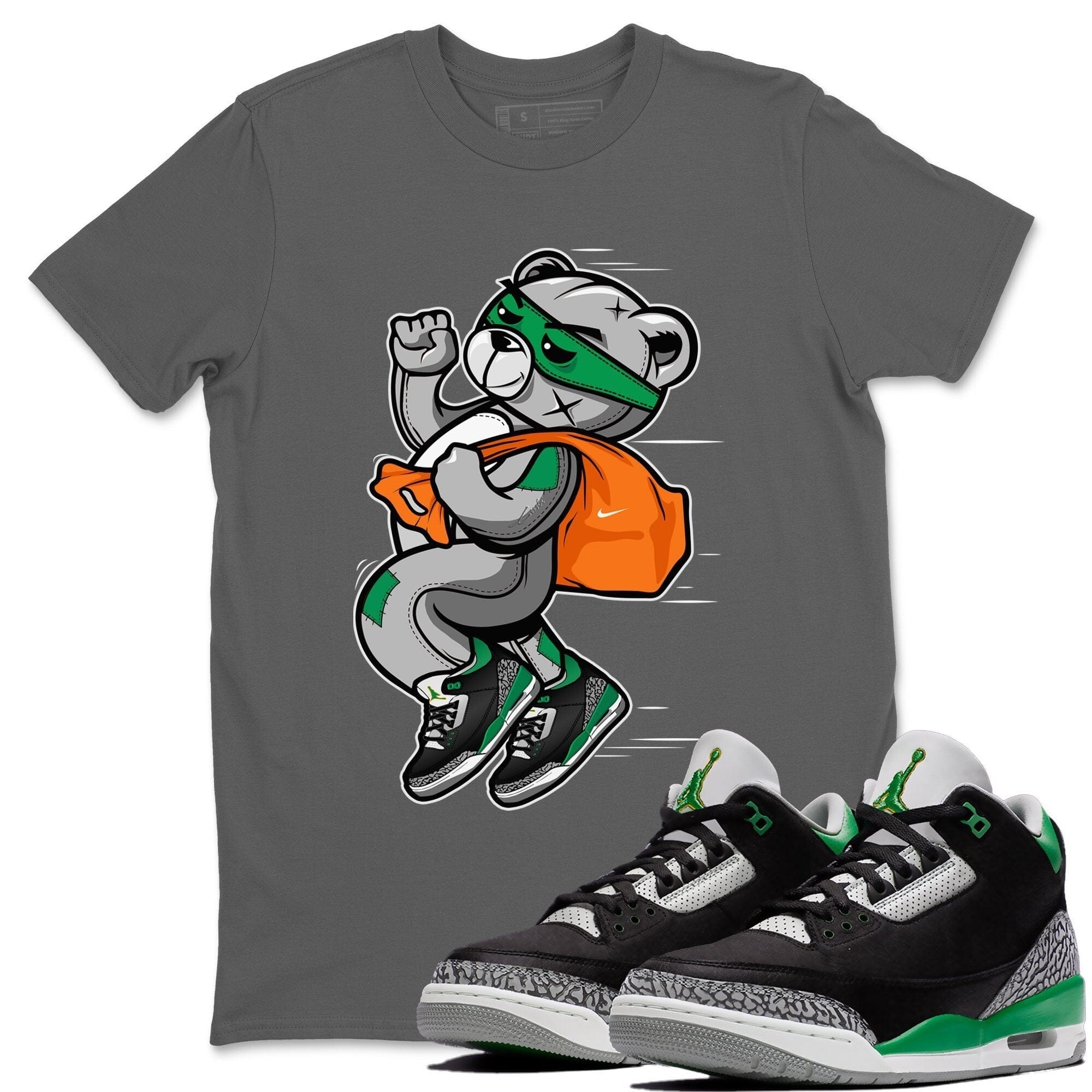 Thief Bear Unisex Tops - Air Jordan 3 Pine Green