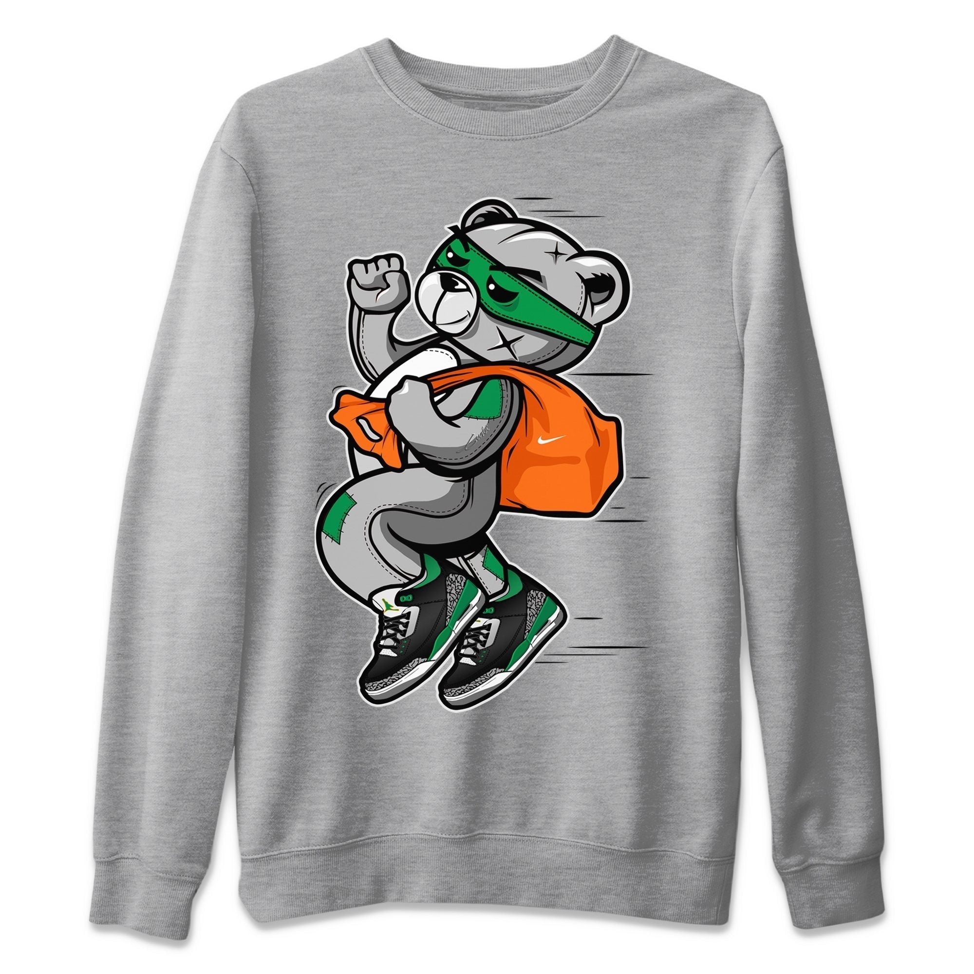 Thief Bear Unisex Tops - Air Jordan 3 Pine Green