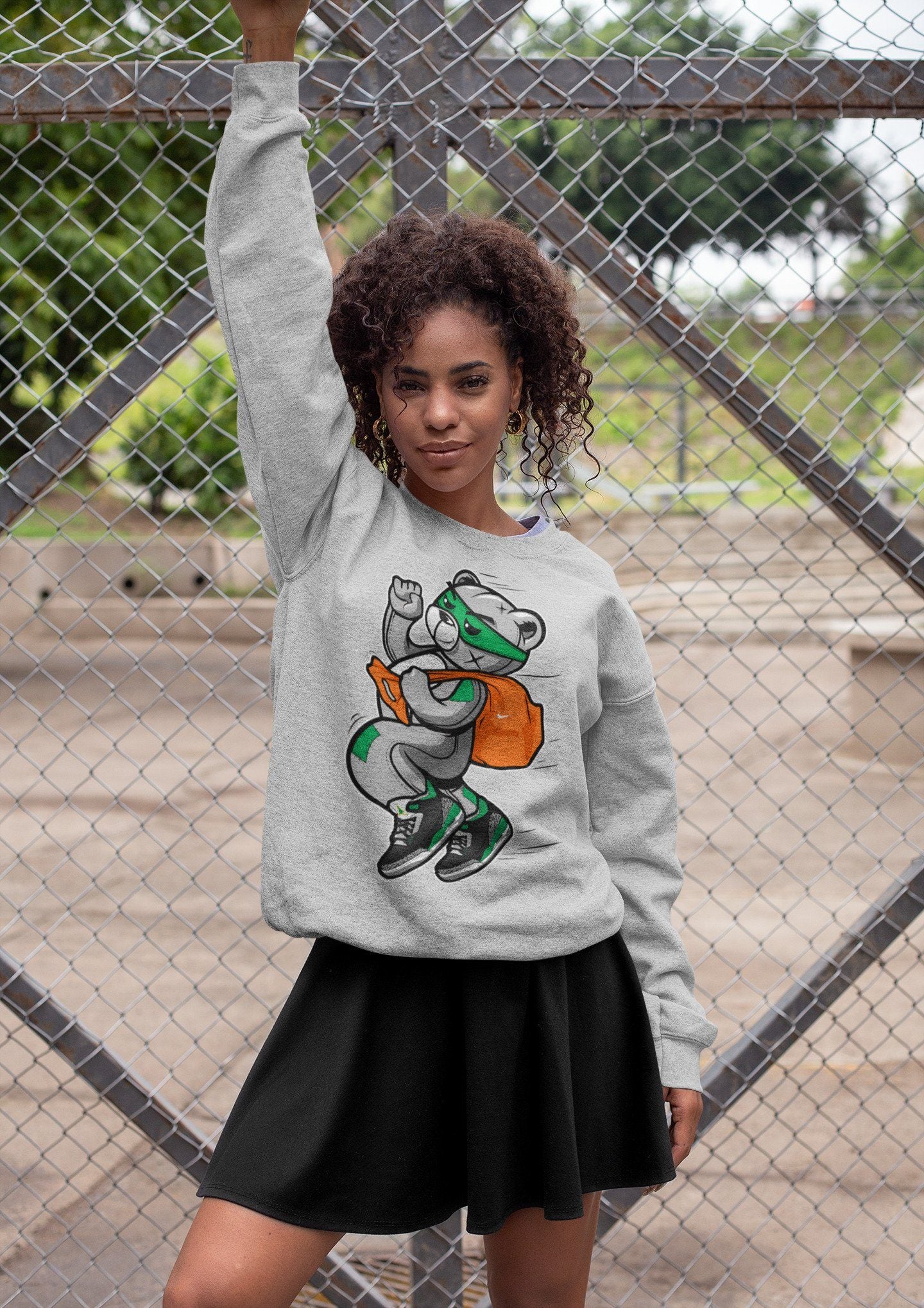 Thief Bear Unisex Tops - Air Jordan 3 Pine Green