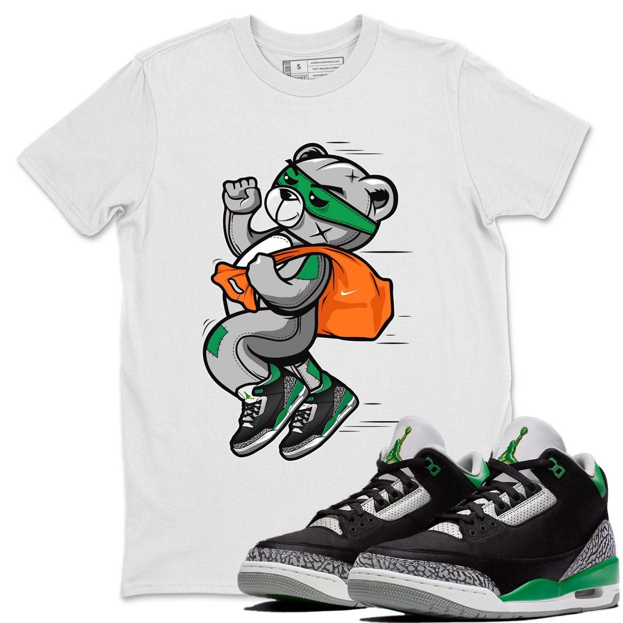 Thief Bear Unisex Tops - Air Jordan 3 Pine Green