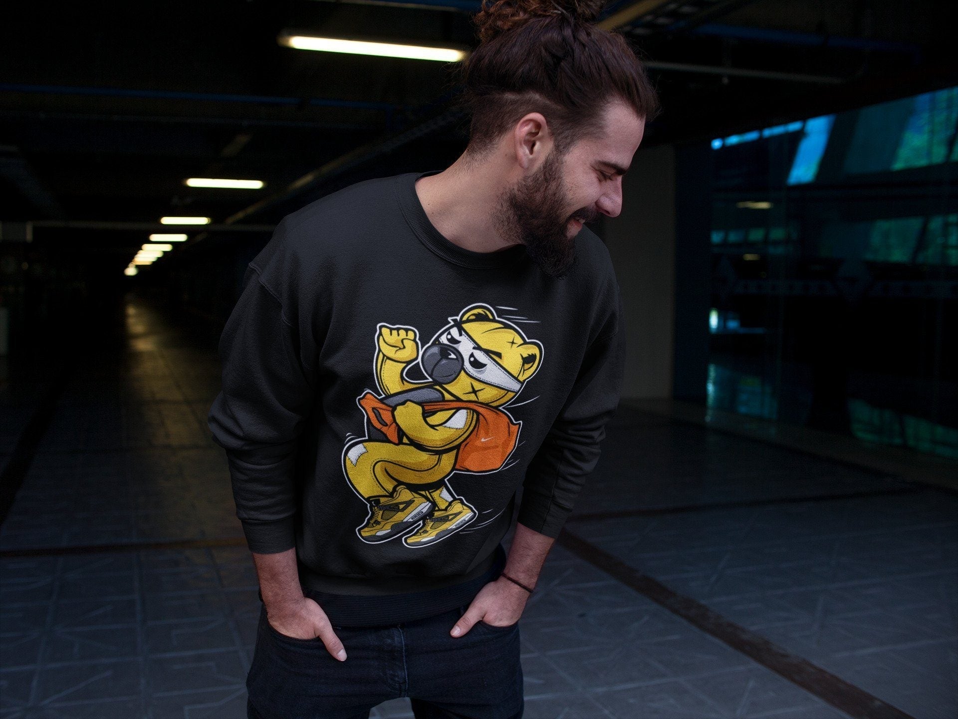Thief Bear Unisex Tops - Air Jordan 4 Lightning