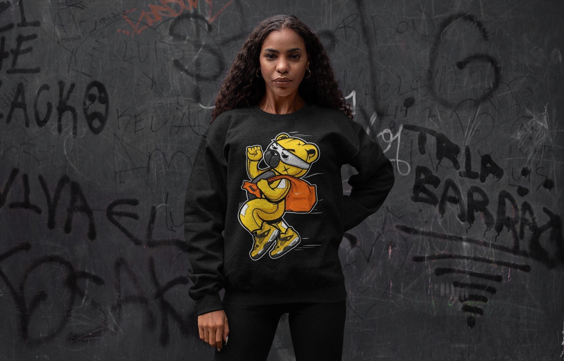 Thief Bear Unisex Tops - Air Jordan 4 Lightning