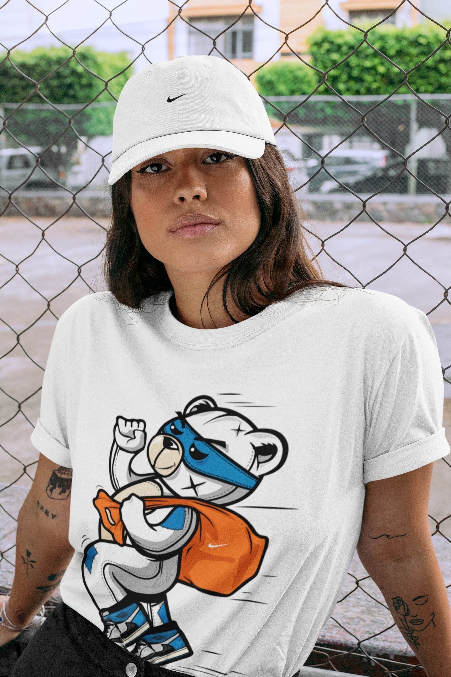 Thief Bear Unisex Tops - Air Jordan 1 Travis Scott Fragment