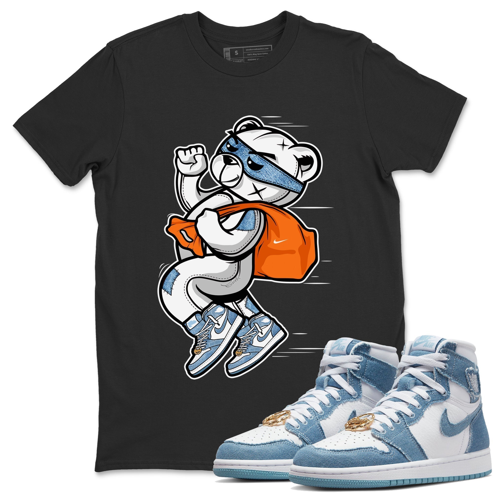 Thief Bear Unisex Tops - Air Jordan 1 Denim