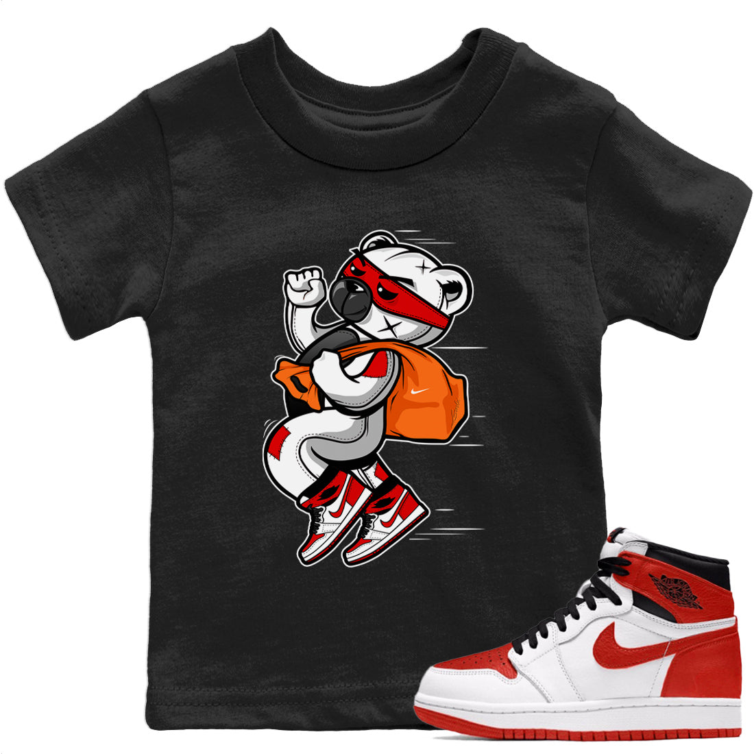 Thief Bear Kids Tops - Air Jordan 1 Heritage