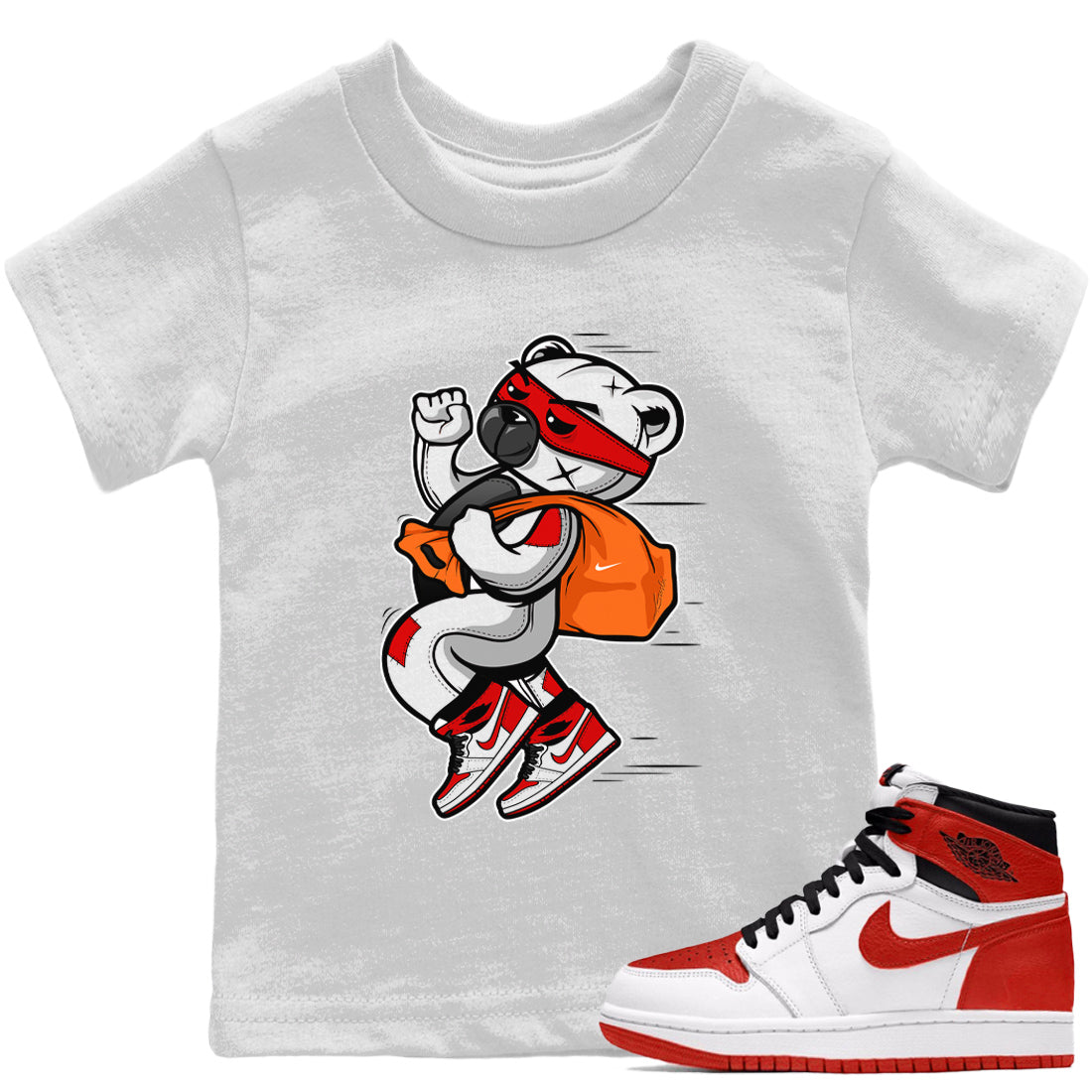 Thief Bear Kids Tops - Air Jordan 1 Heritage